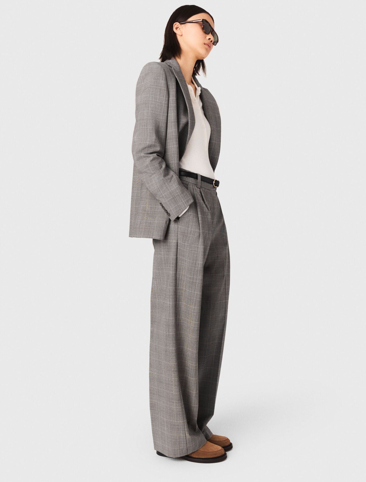 Maje - Áo khoác vest kẻ caro