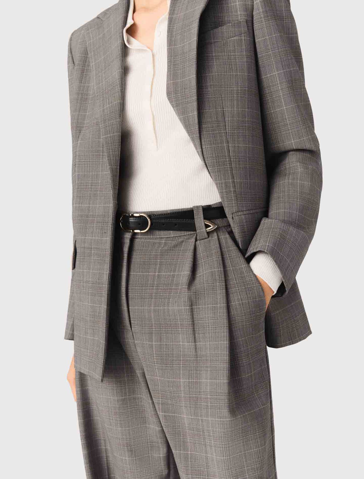 Maje - Áo khoác vest kẻ caro