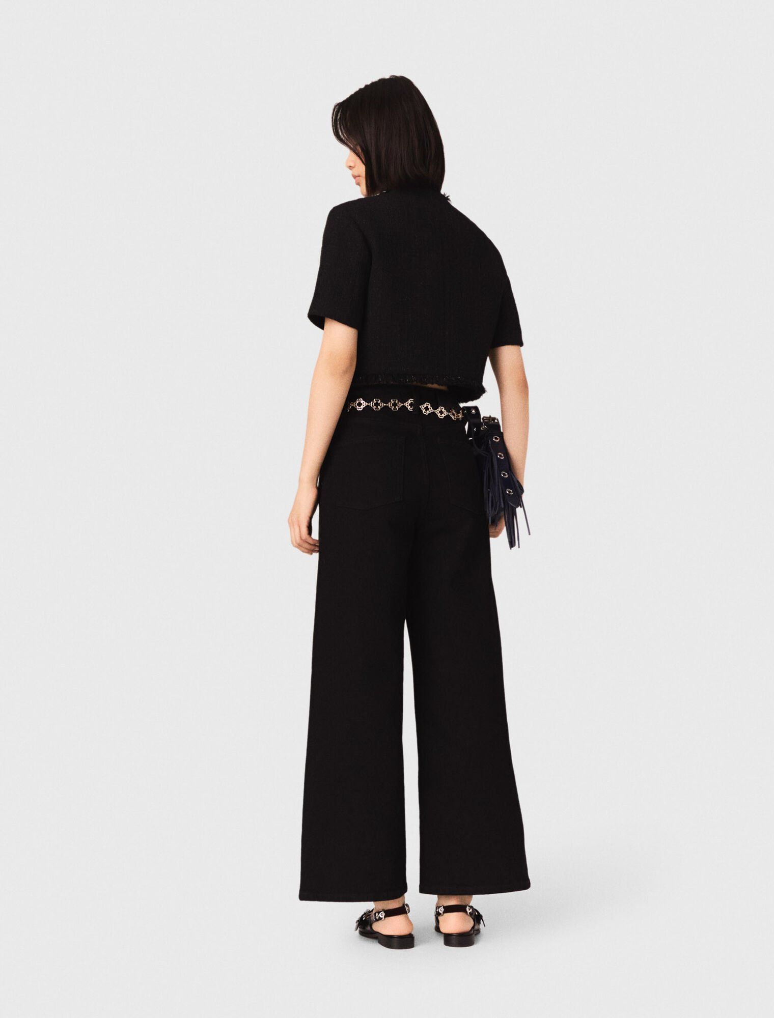 Maje - Áo khoác vải tweed bóng ngắn