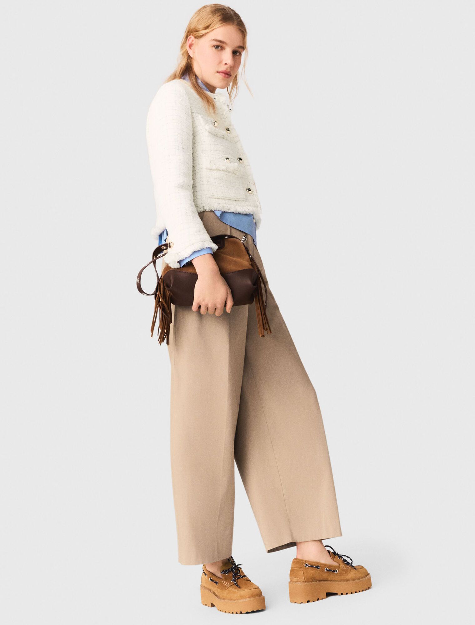 Maje - Áo khoác ngắn vải tweed