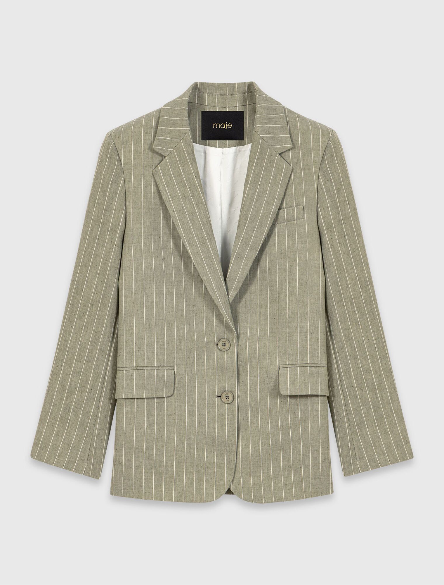 Maje - Áo khoác vest pha vải lanh