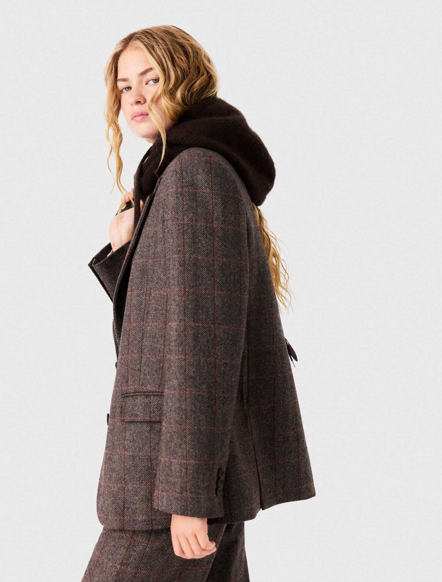 Áo blazer kèm thắt lưng