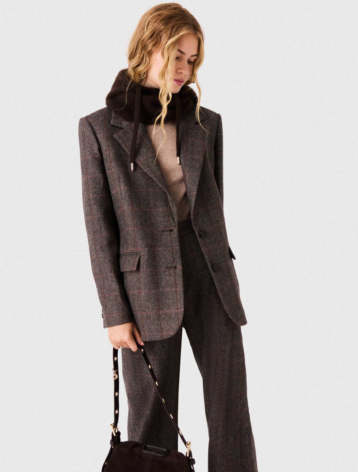 Áo blazer kèm thắt lưng