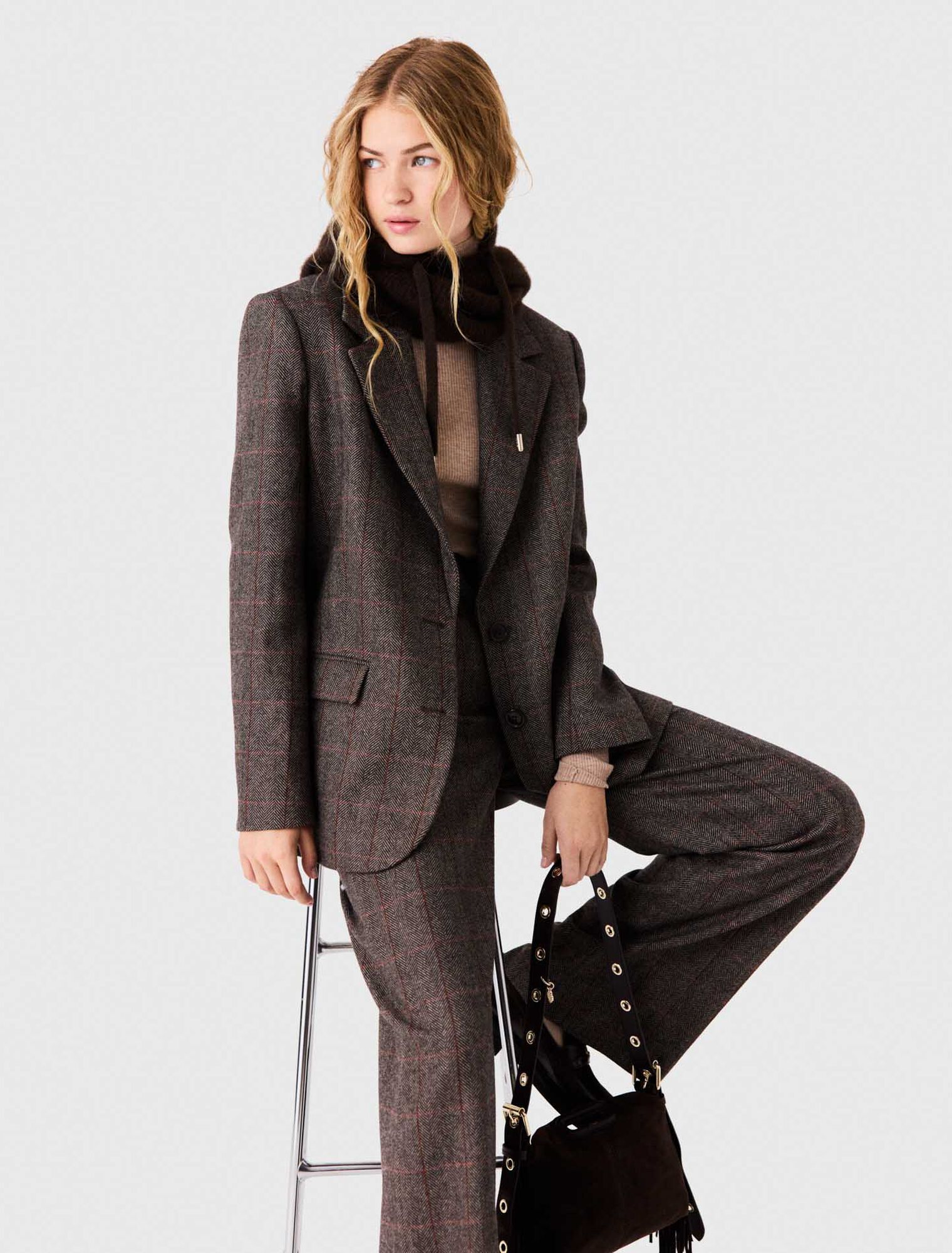Áo blazer kèm thắt lưng