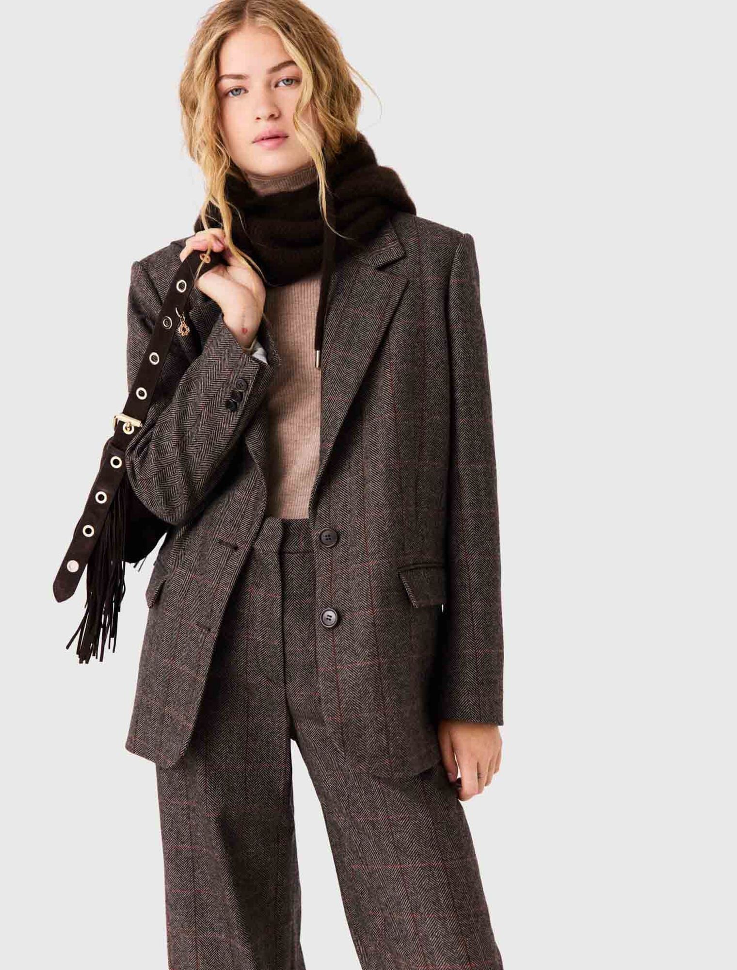 Áo blazer kèm thắt lưng