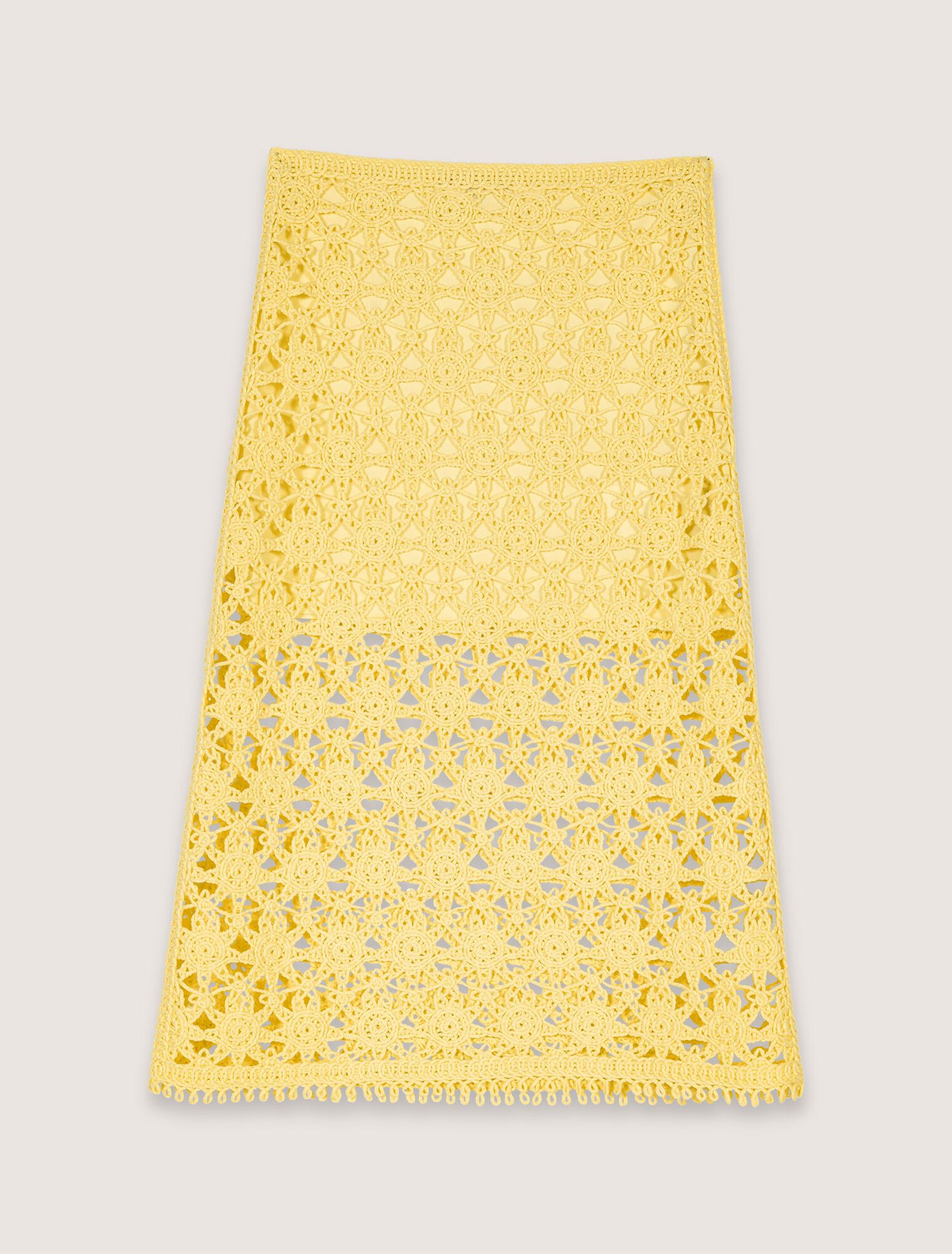 Chân váy dài crochet móc lưới ren