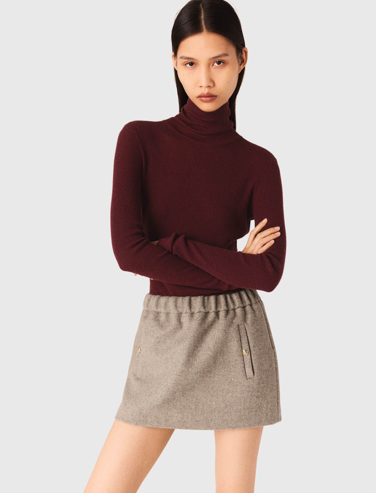 Áo len cổ lọ hai lớp