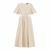 Maje - Đầm dài linen tay bồng cut-out lưng