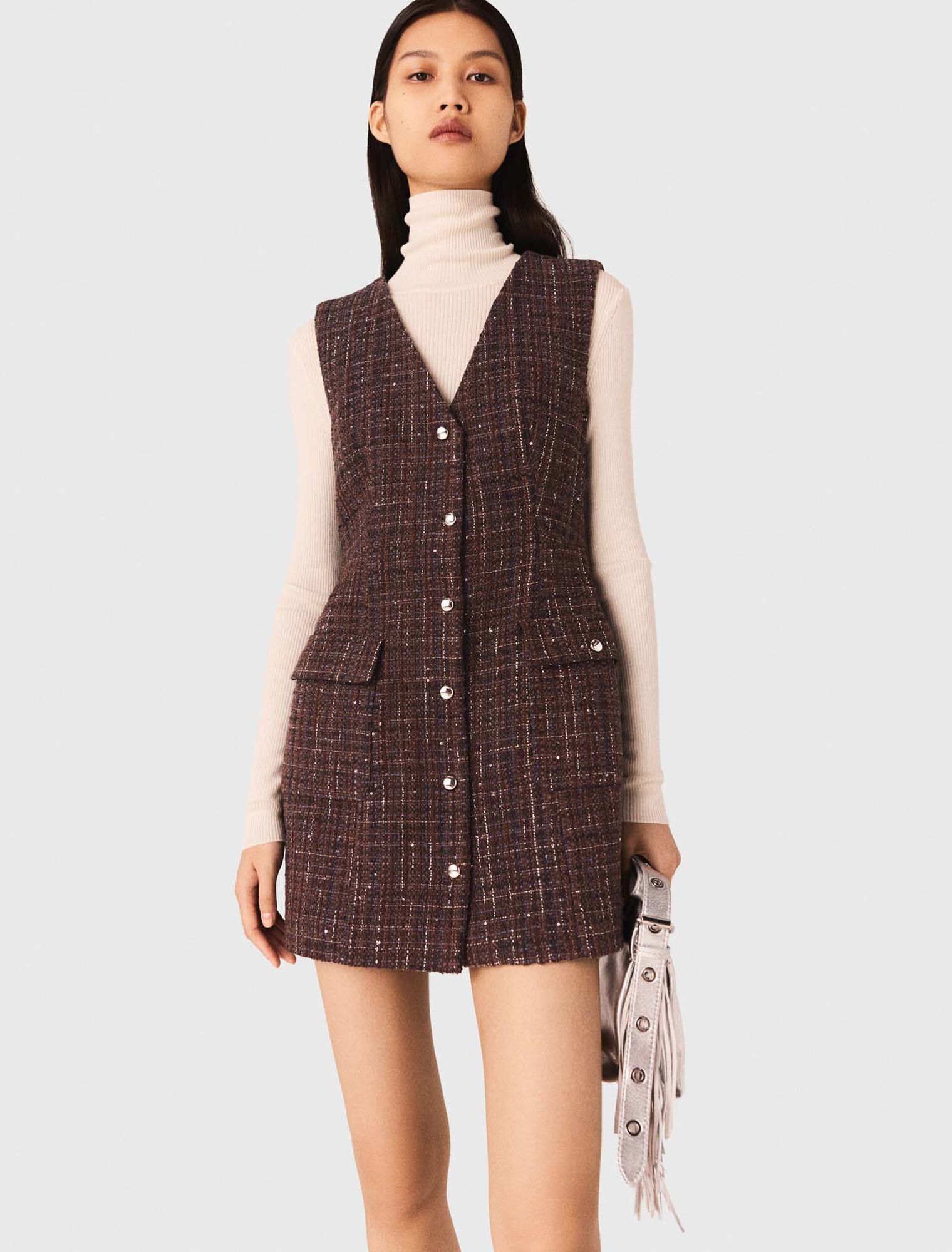 Maje - Đầm tweed ngắn