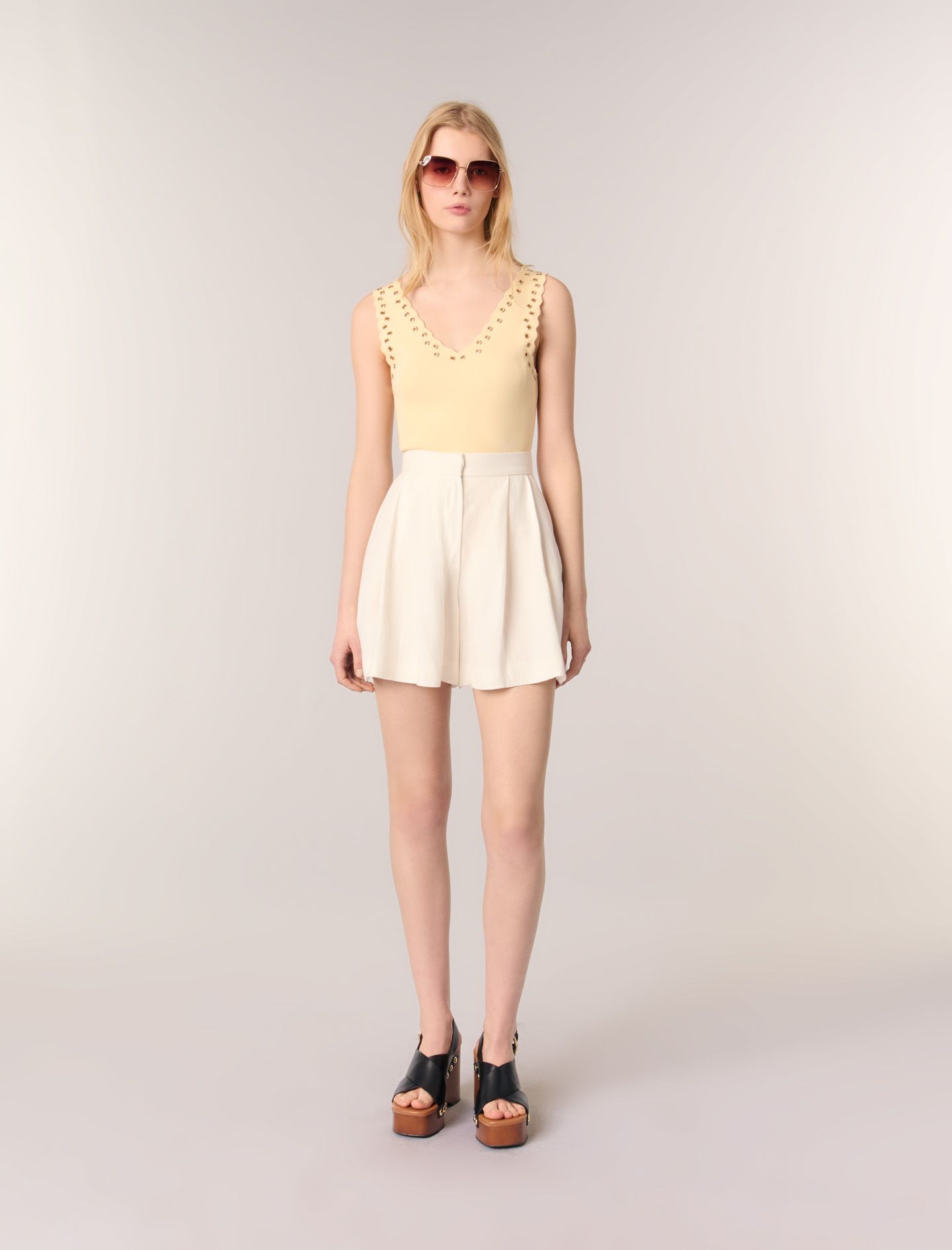 Maje - Quần short vải mềm