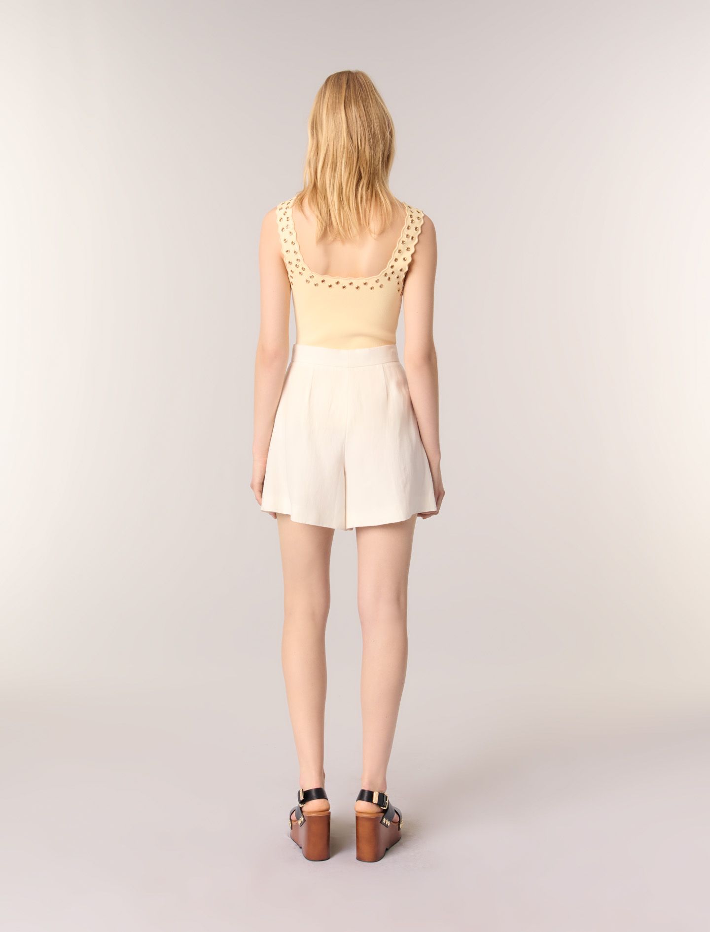 Maje - Quần short vải mềm