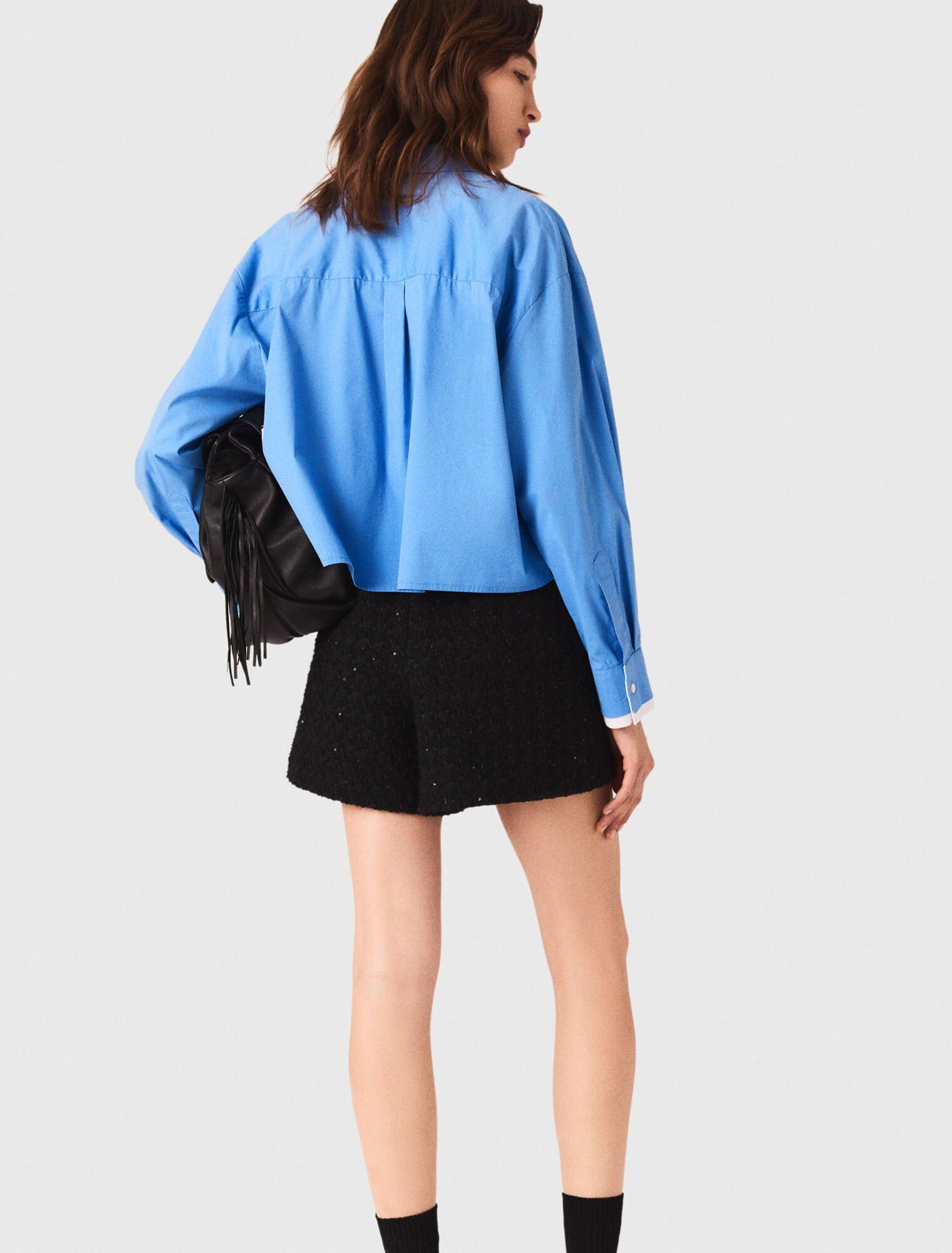 Quần short tweed đính đá