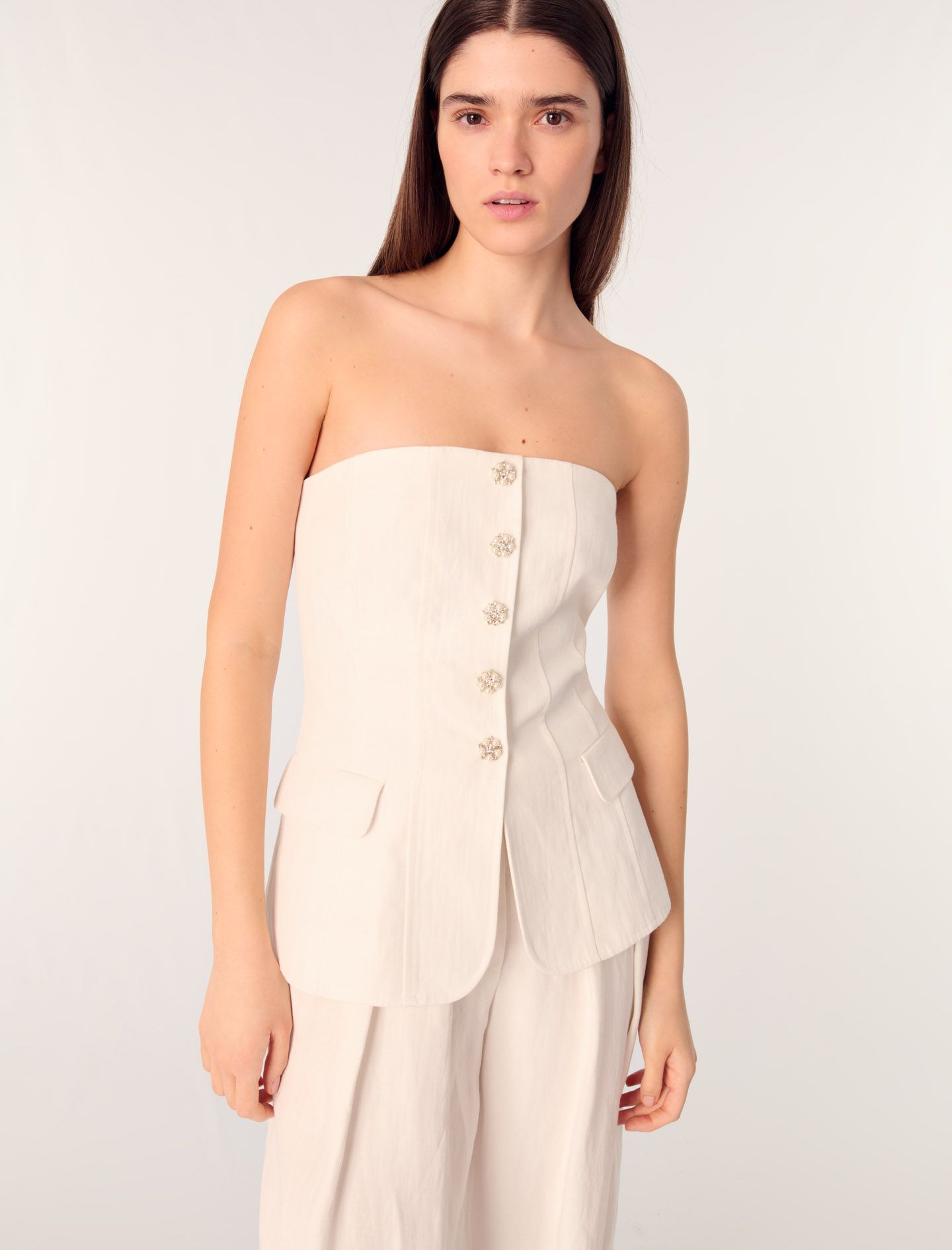 Maje - Áo ống cúp ngực corset