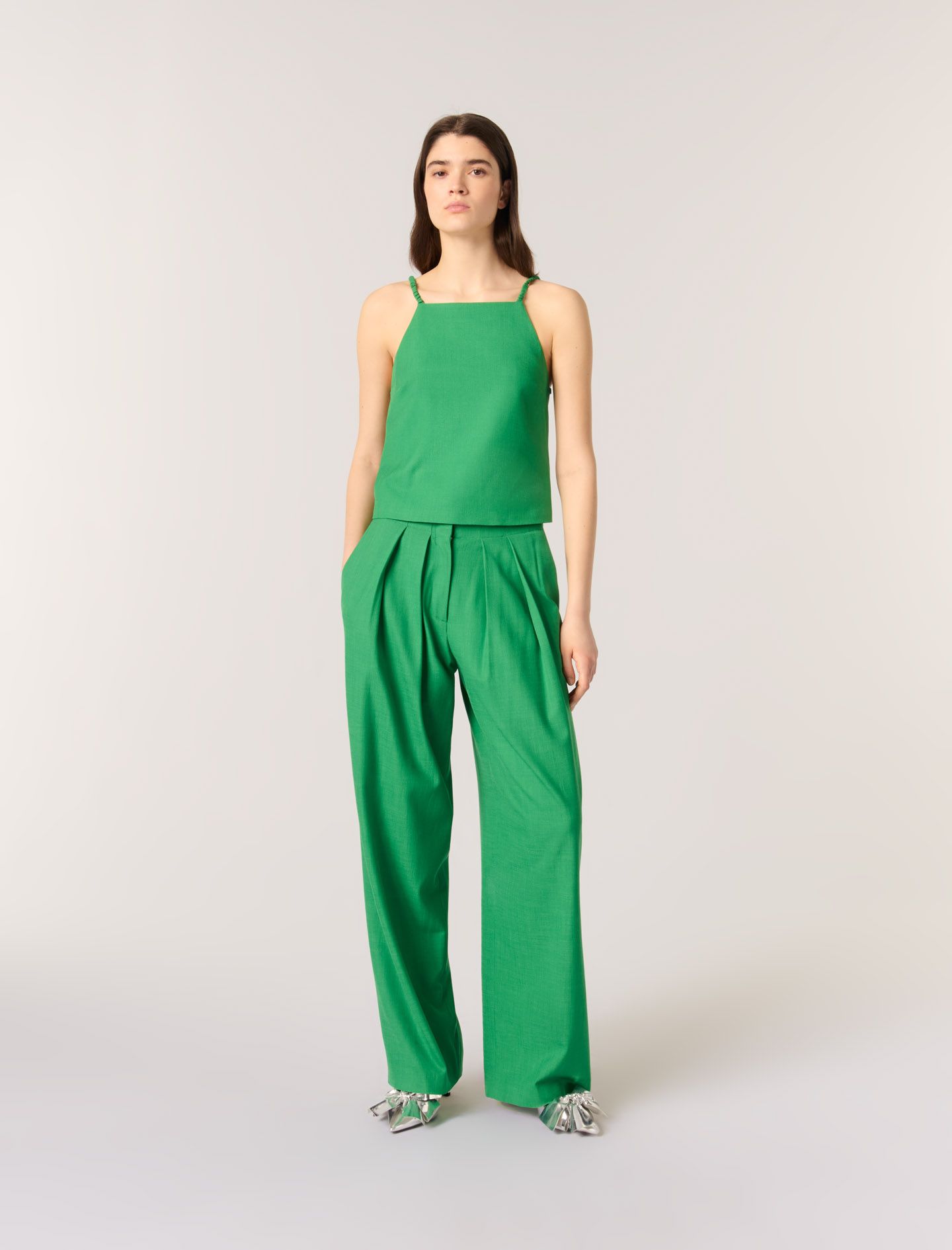 Maje - Áo hở lưng khóa clover