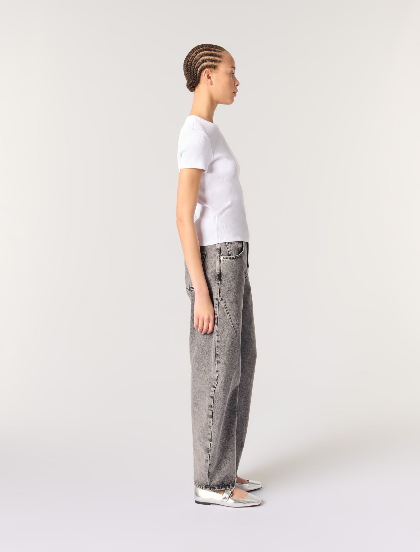 Maje - Áo thun cotton dáng ôm