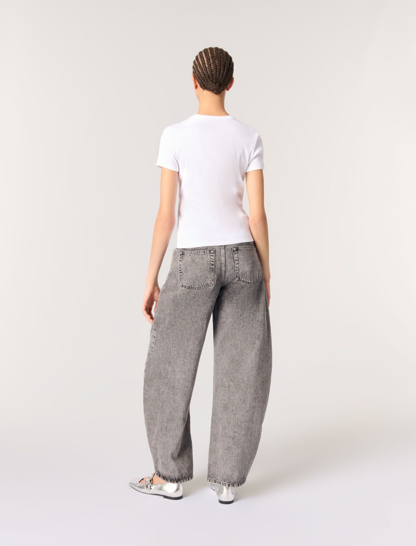 Maje - Áo thun cotton dáng ôm