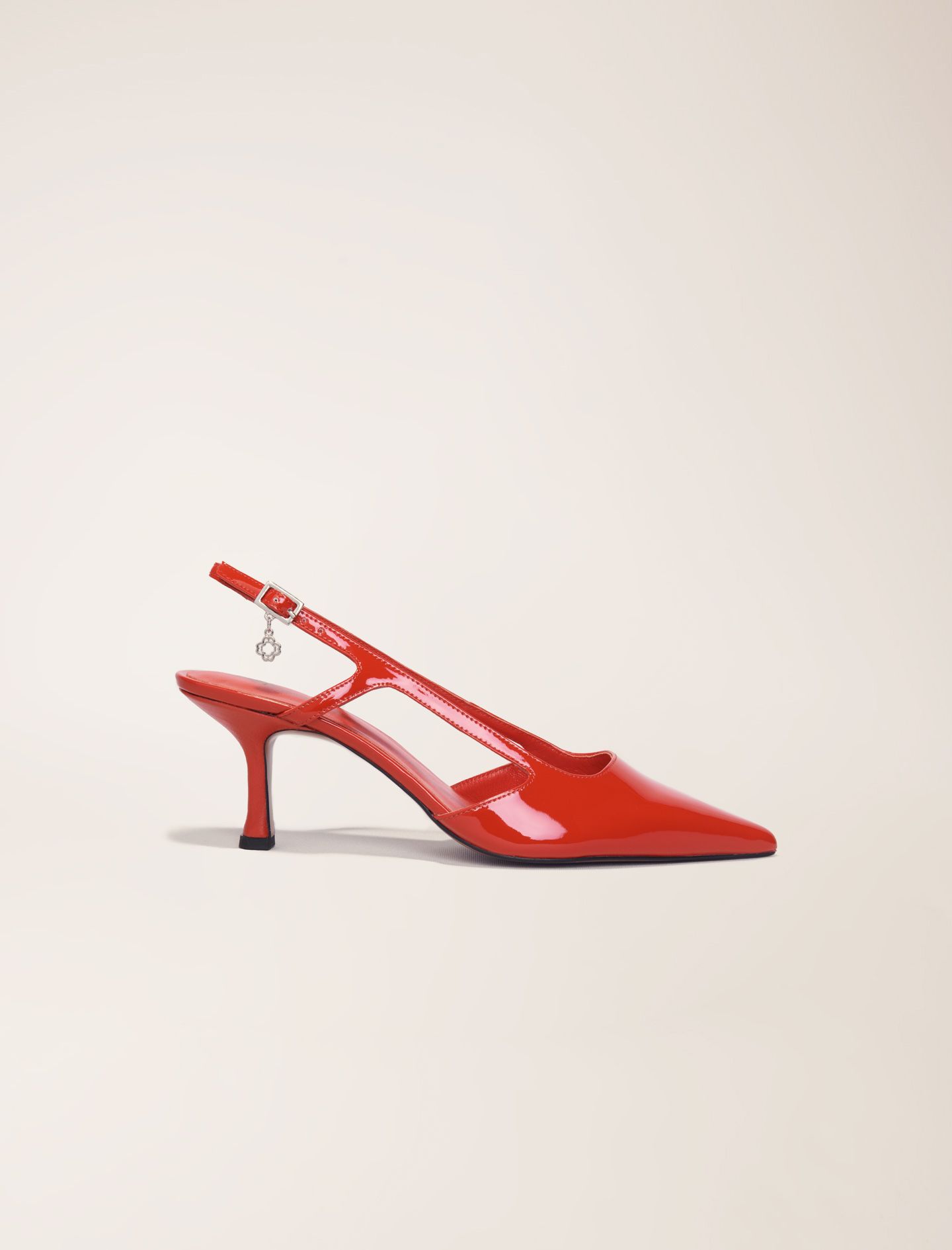 Maje - Giày slingback da bóng