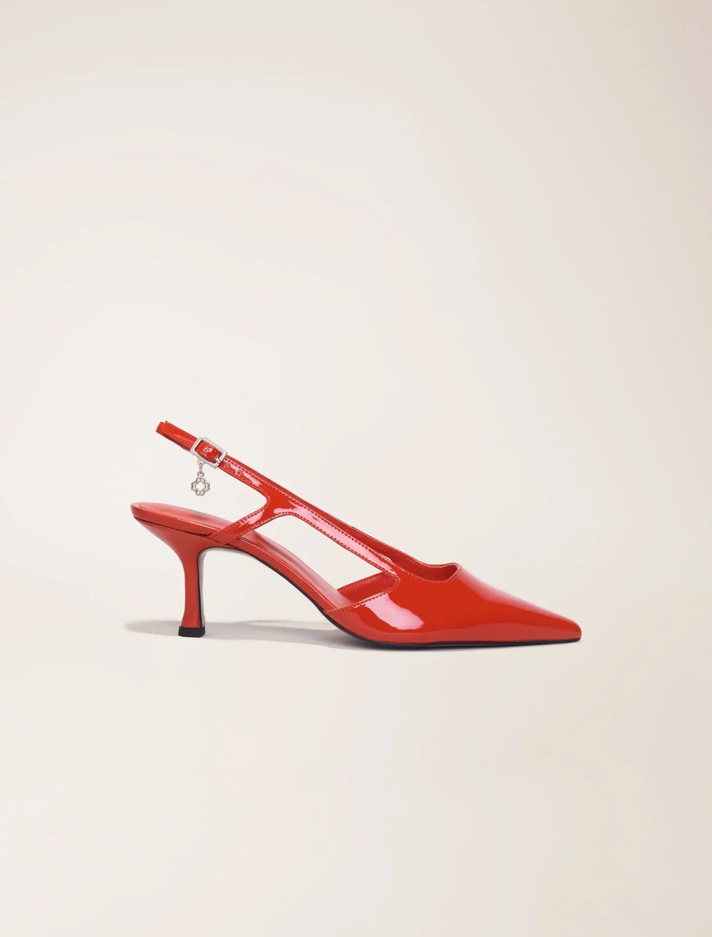 Giày slingback da bóng