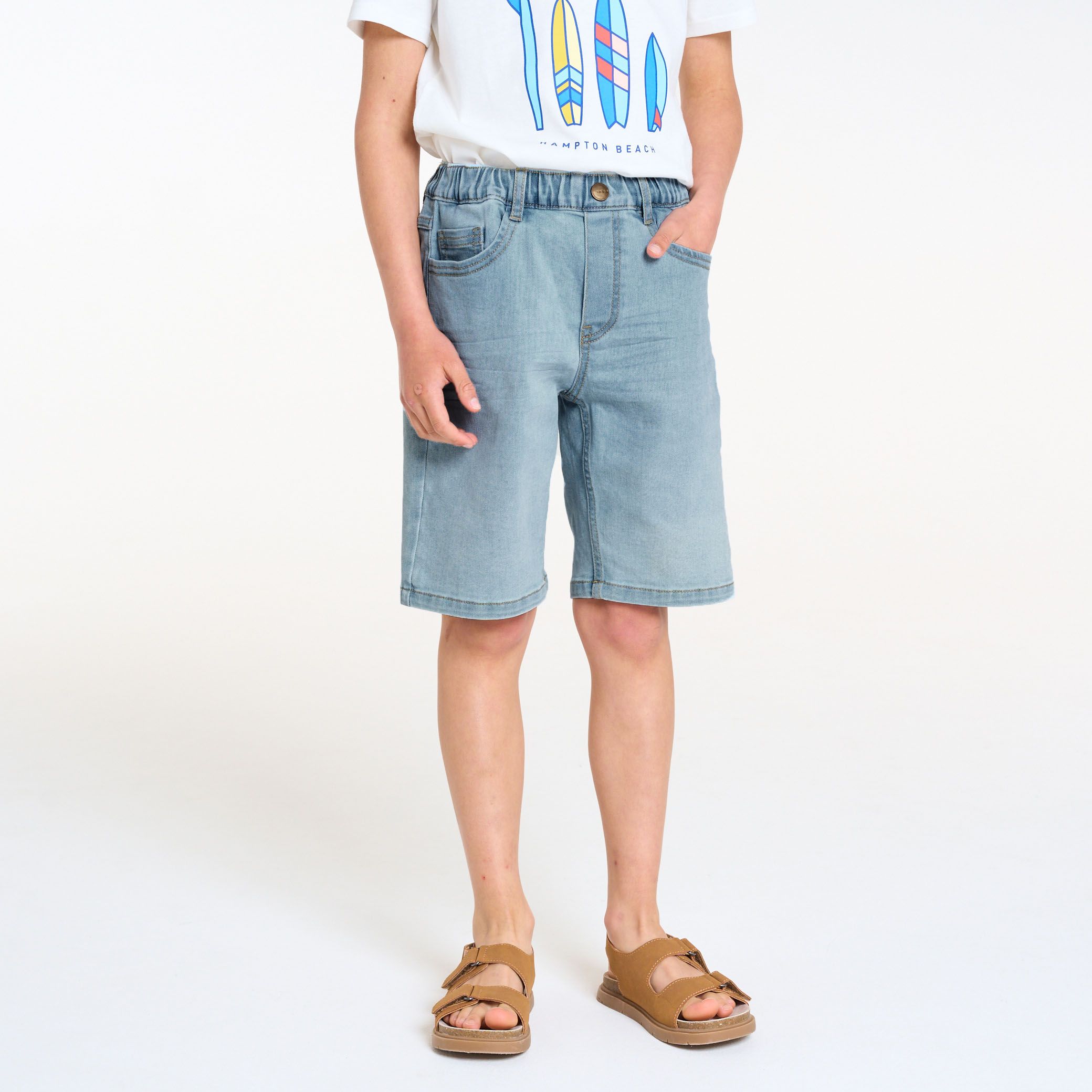 Quần short denim bermuda