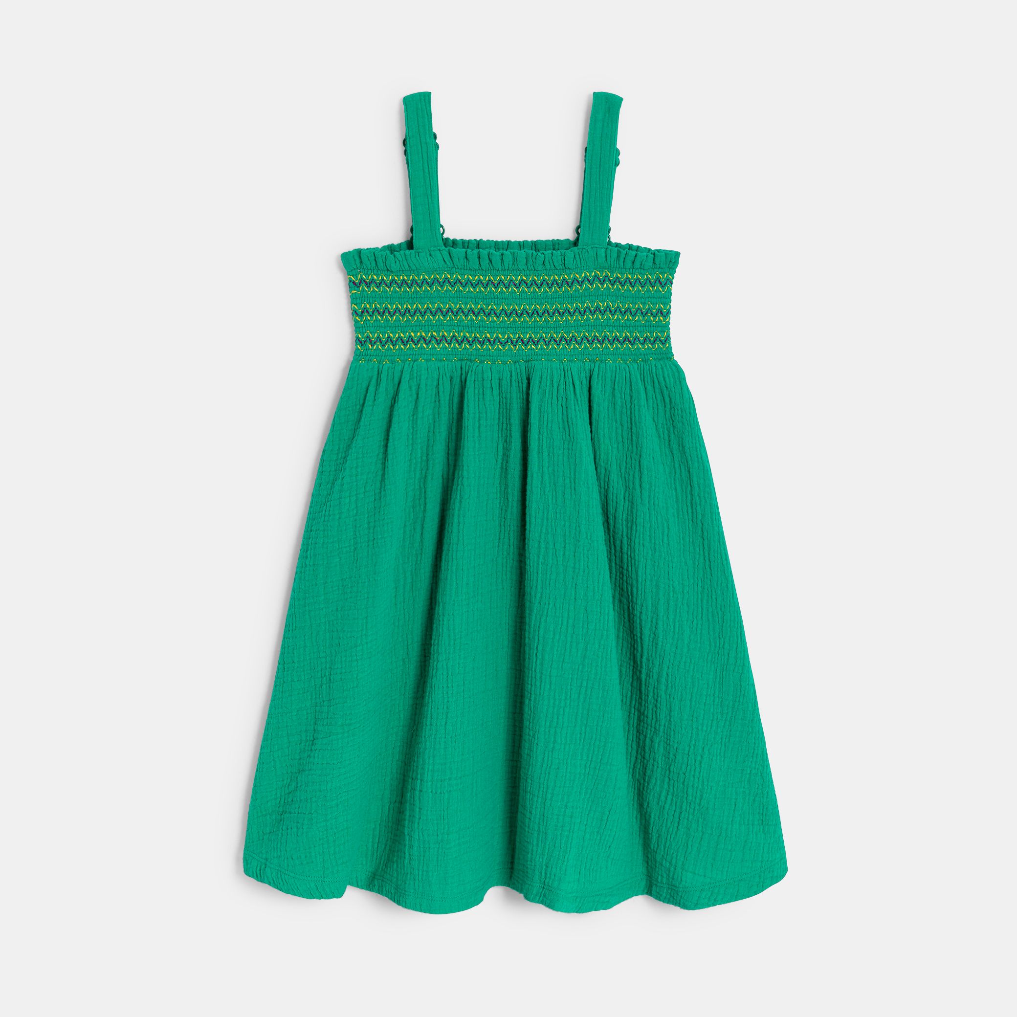 Đầm xòe bằng vải gạc cotton