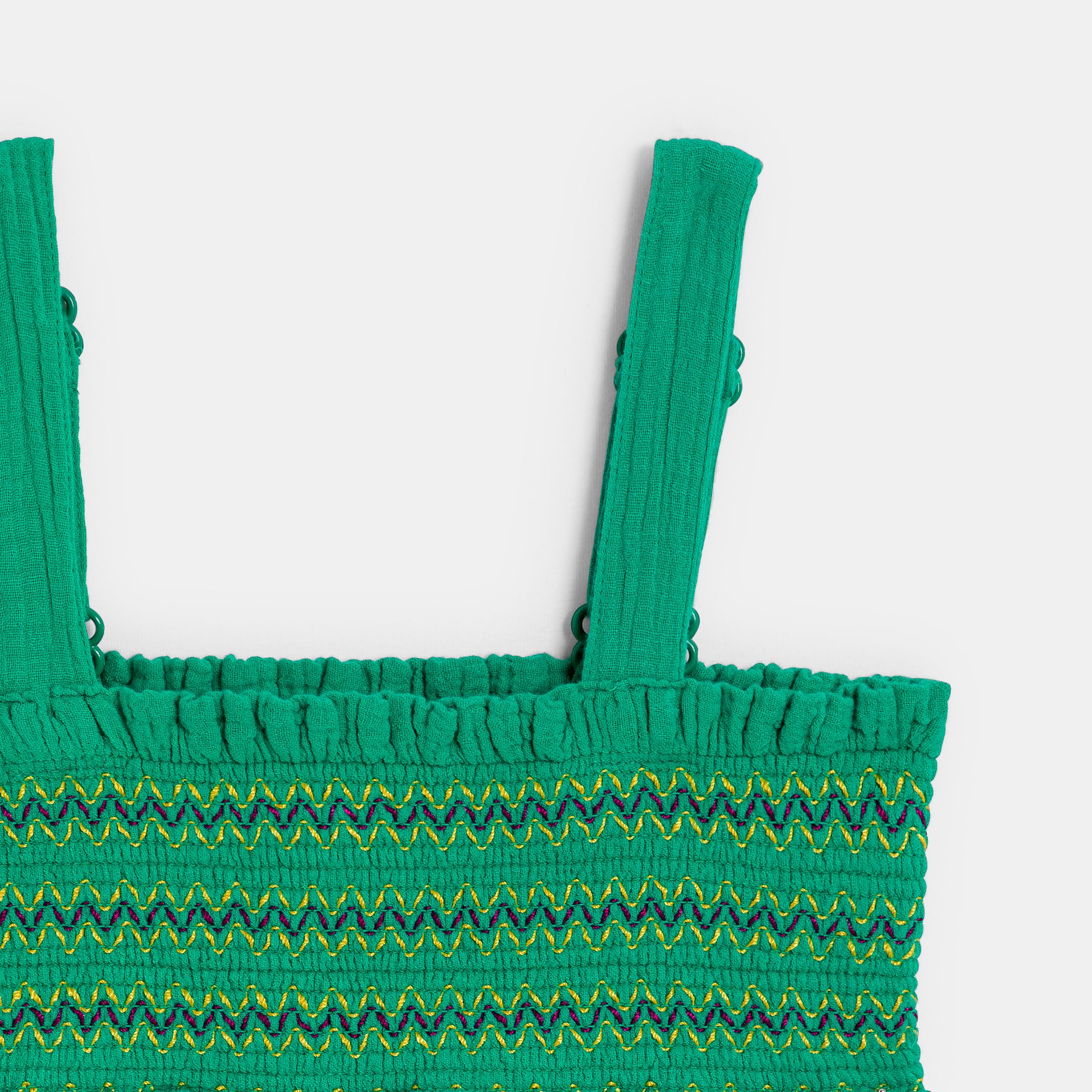 Đầm xòe bằng vải gạc cotton