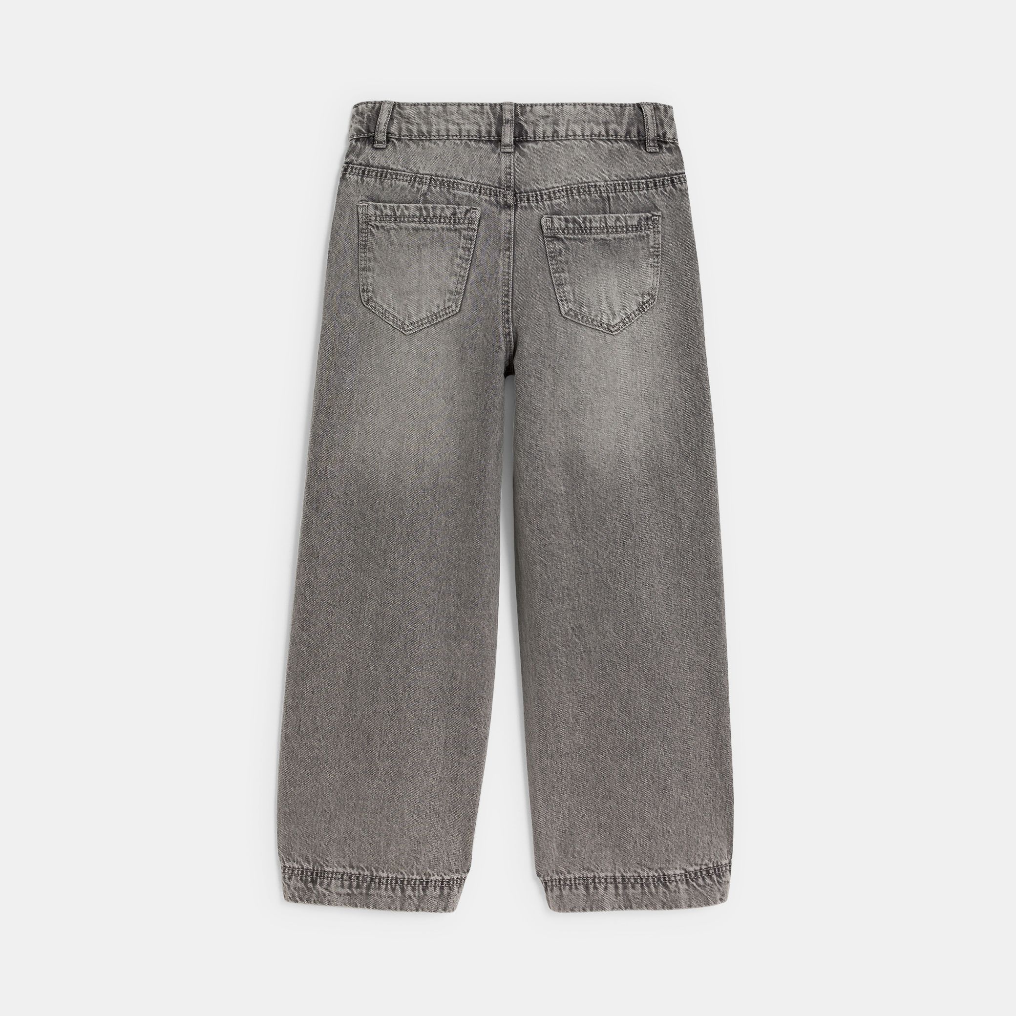 Quần jeans phai màu ống rộng