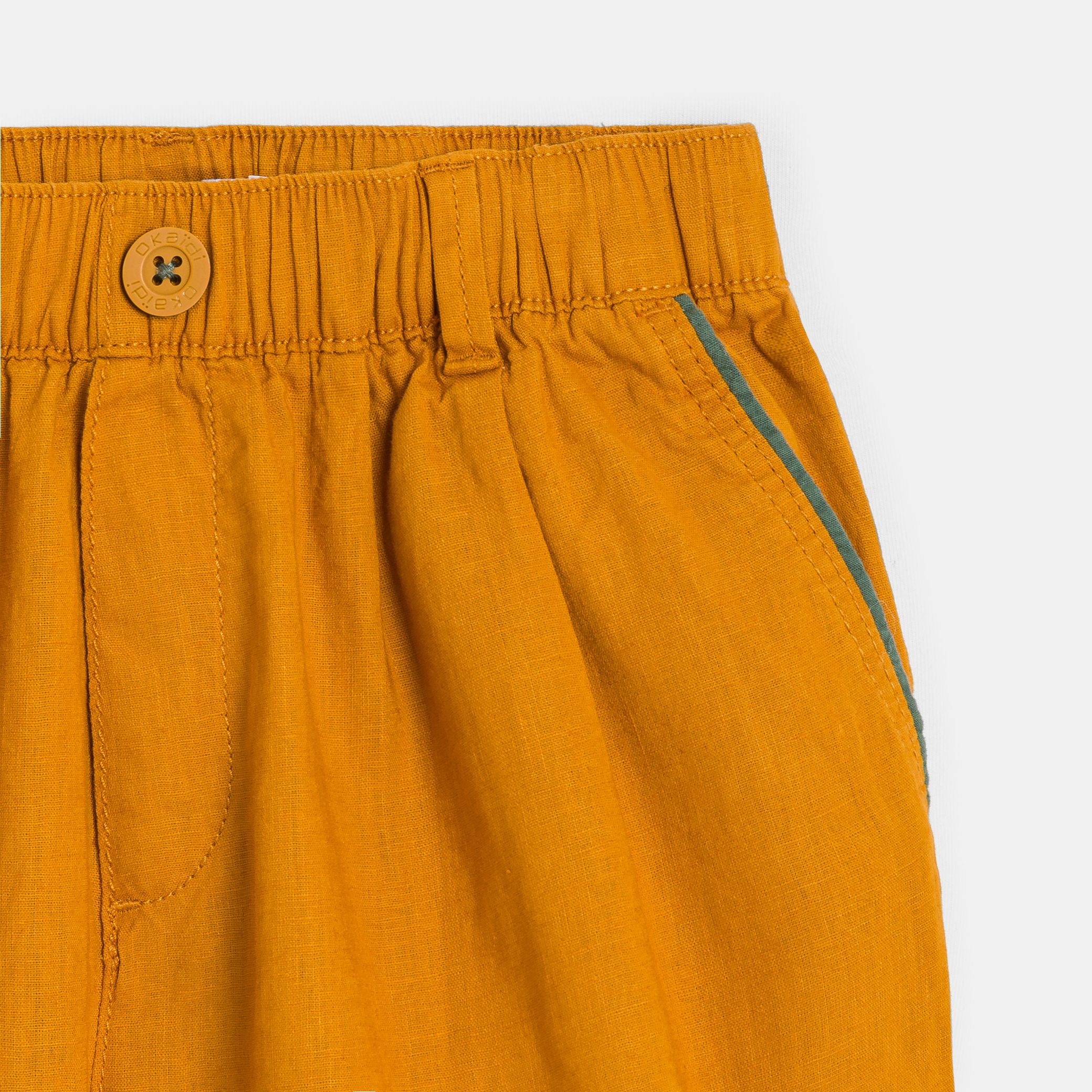 Quần short linen dáng rộng