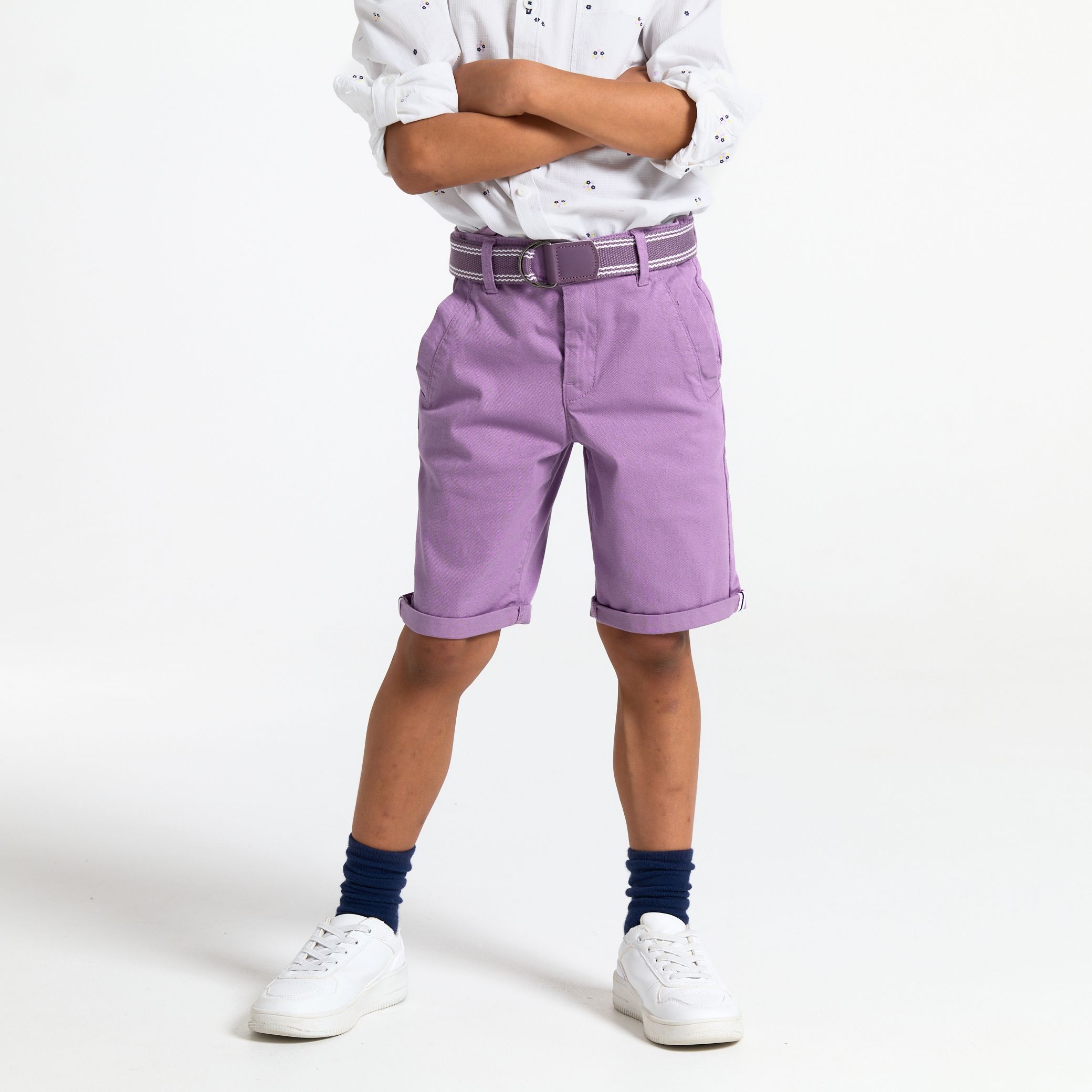 Quần short chino thắt lưng