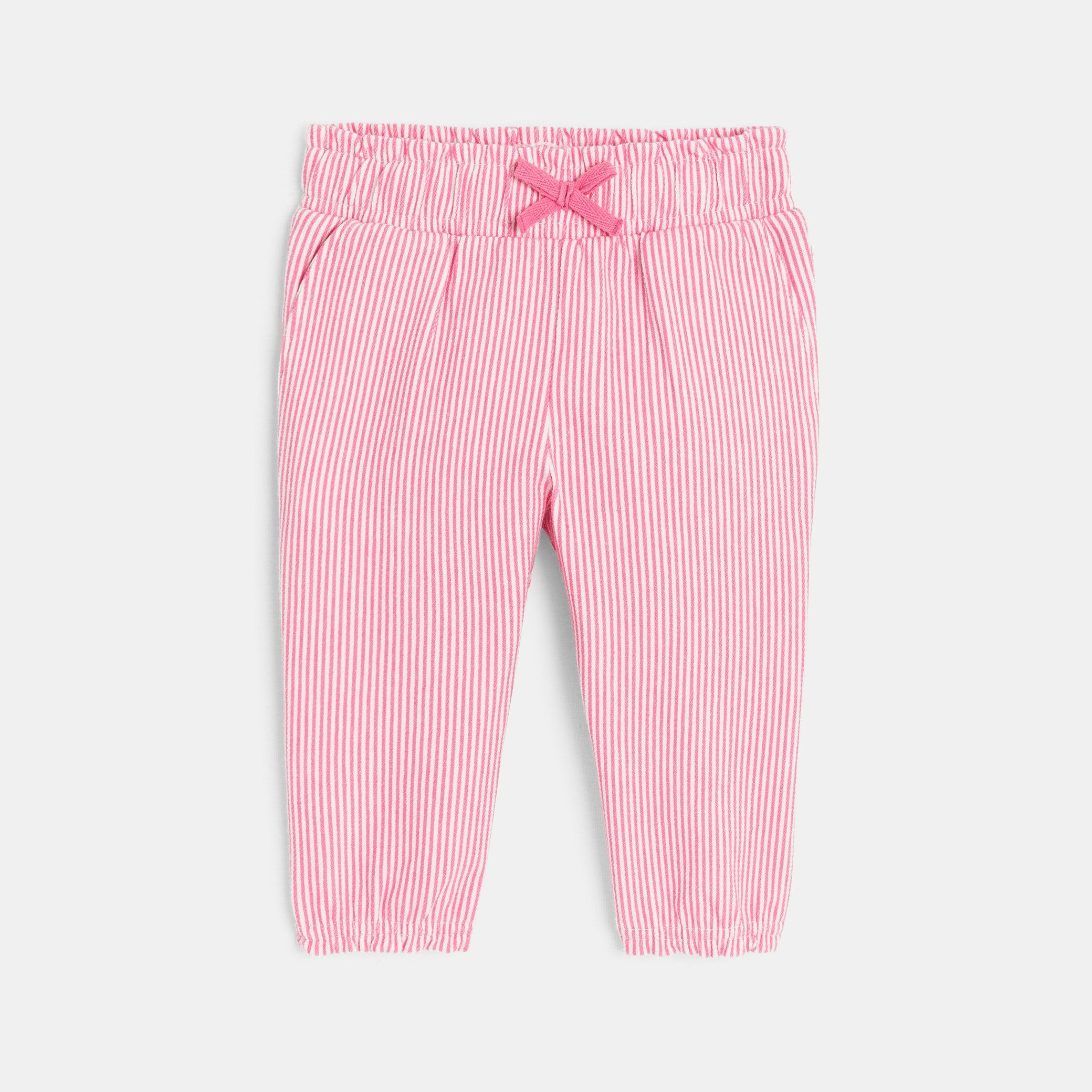 Quần cotton kẻ sọc co giãn