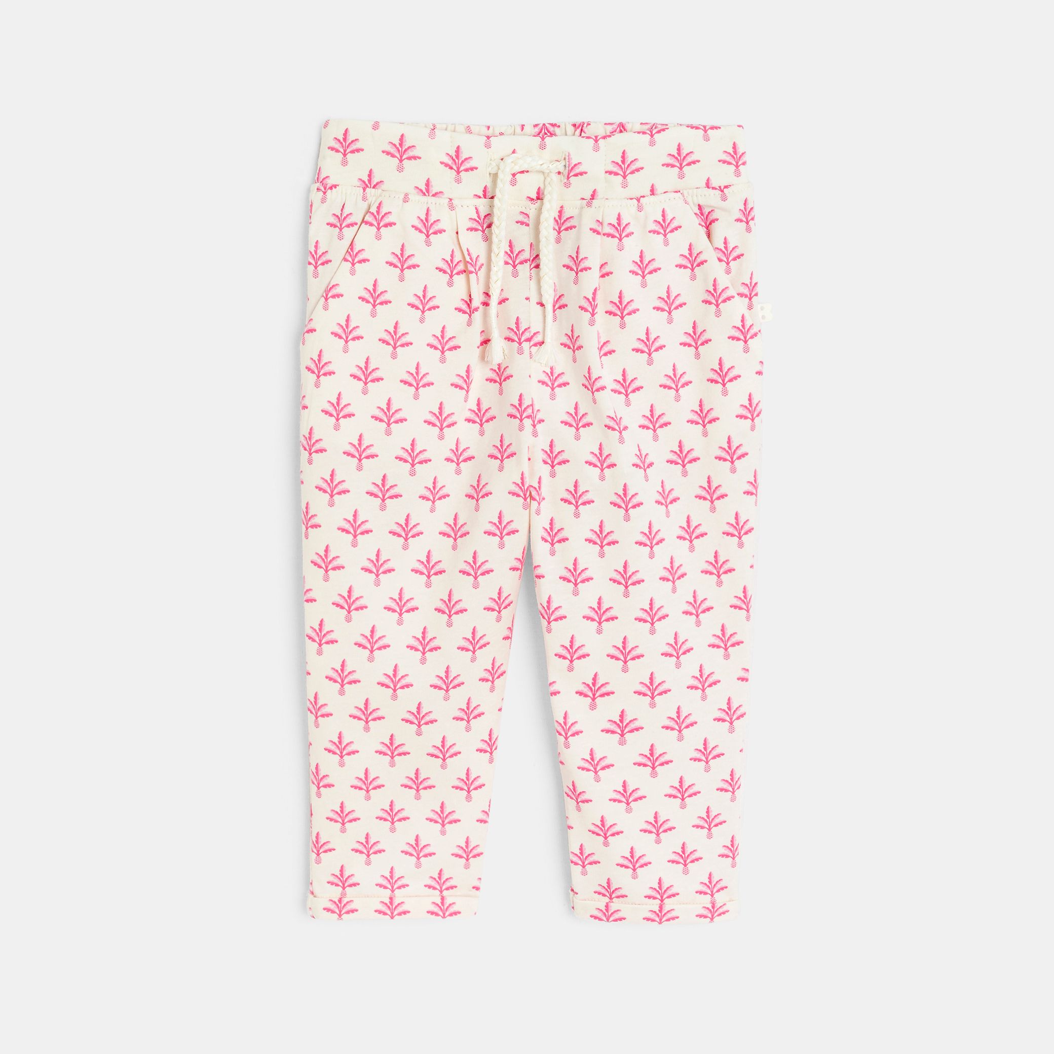 Quần cotton jersey hình cây cọ