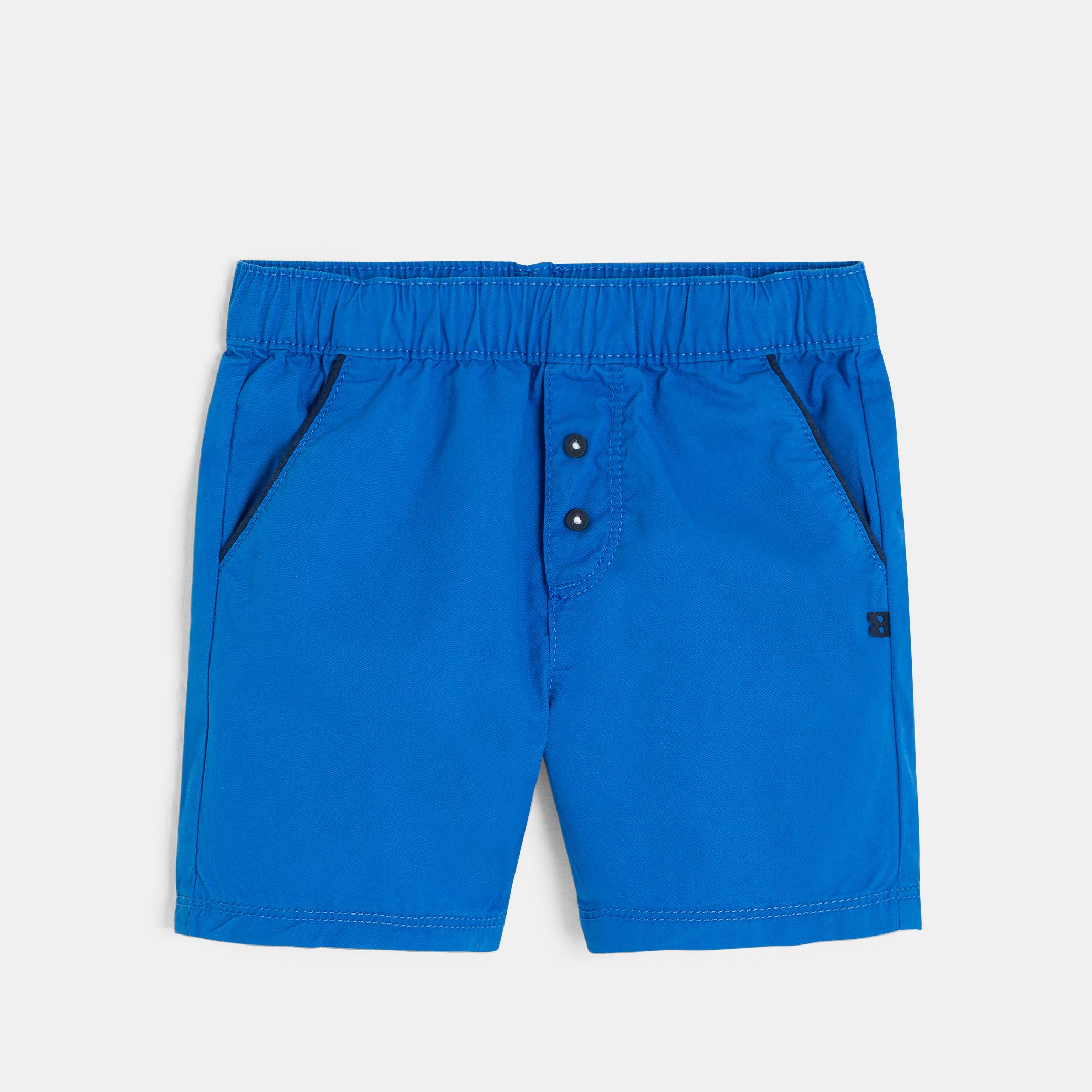Quần short vải cotton twill in họa tiết