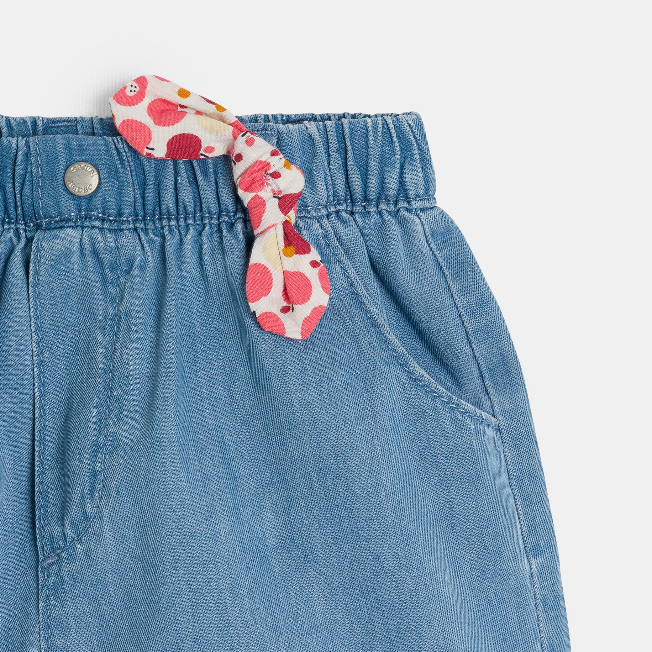 Quần short xanh tencel