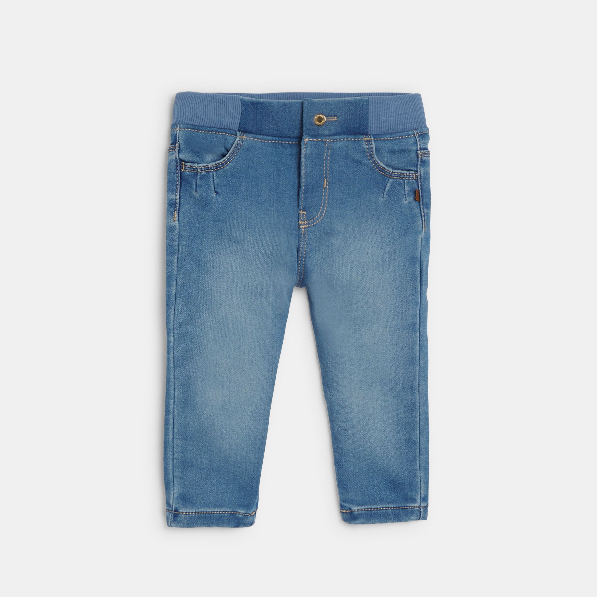 Quần jegging denim co giãn xanh nhạt