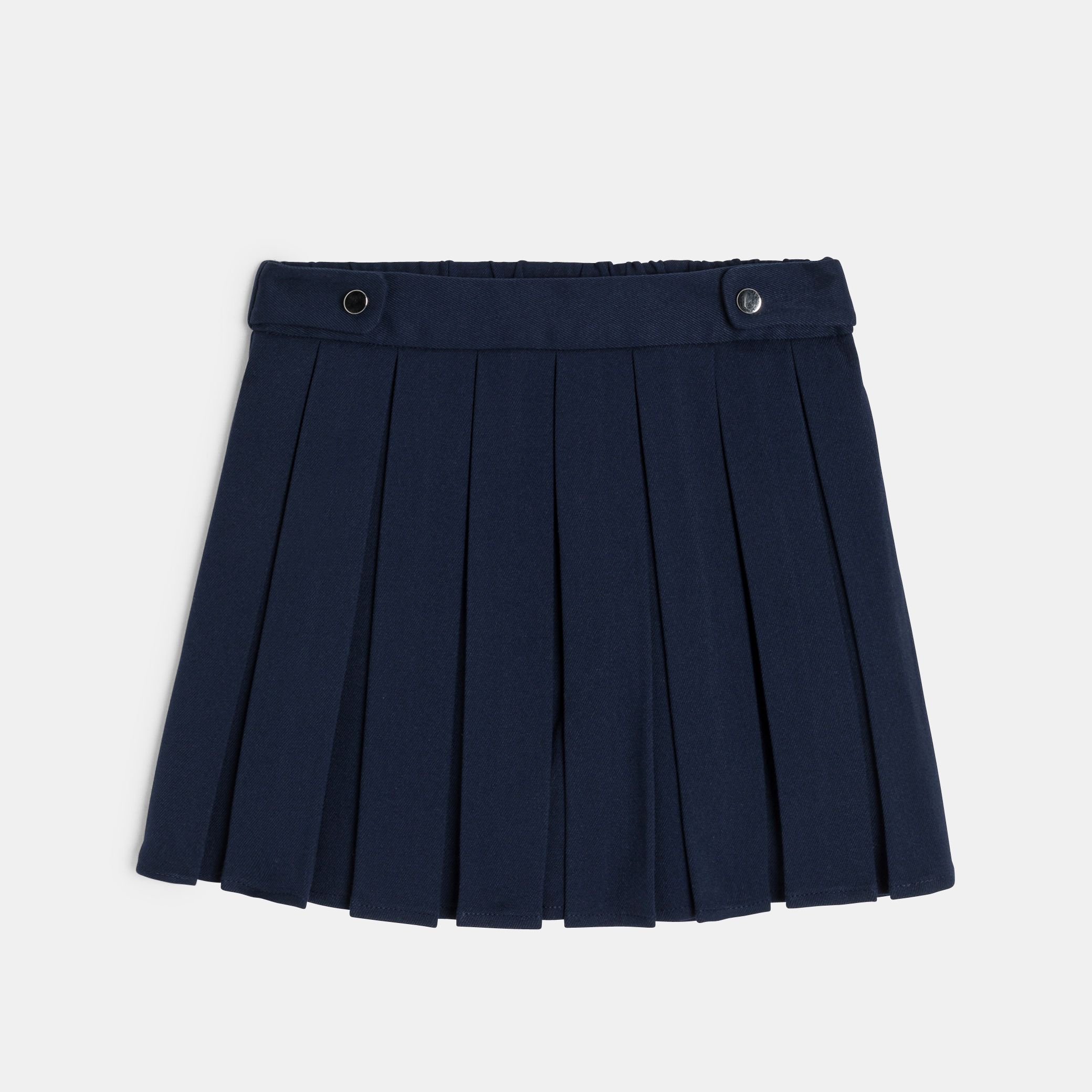 Chân váy ngắn xanh navy xếp ly