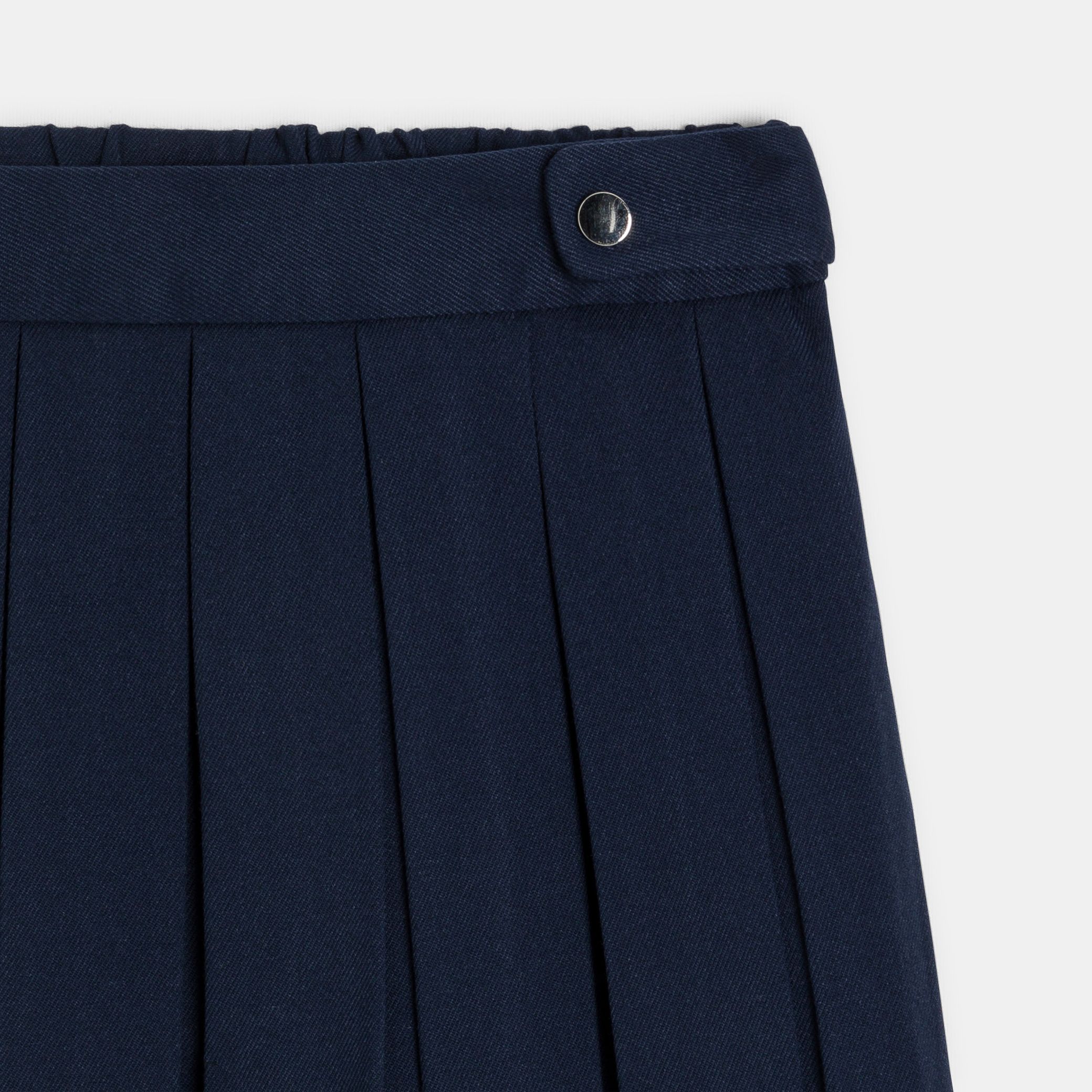 Chân váy ngắn xanh navy xếp ly