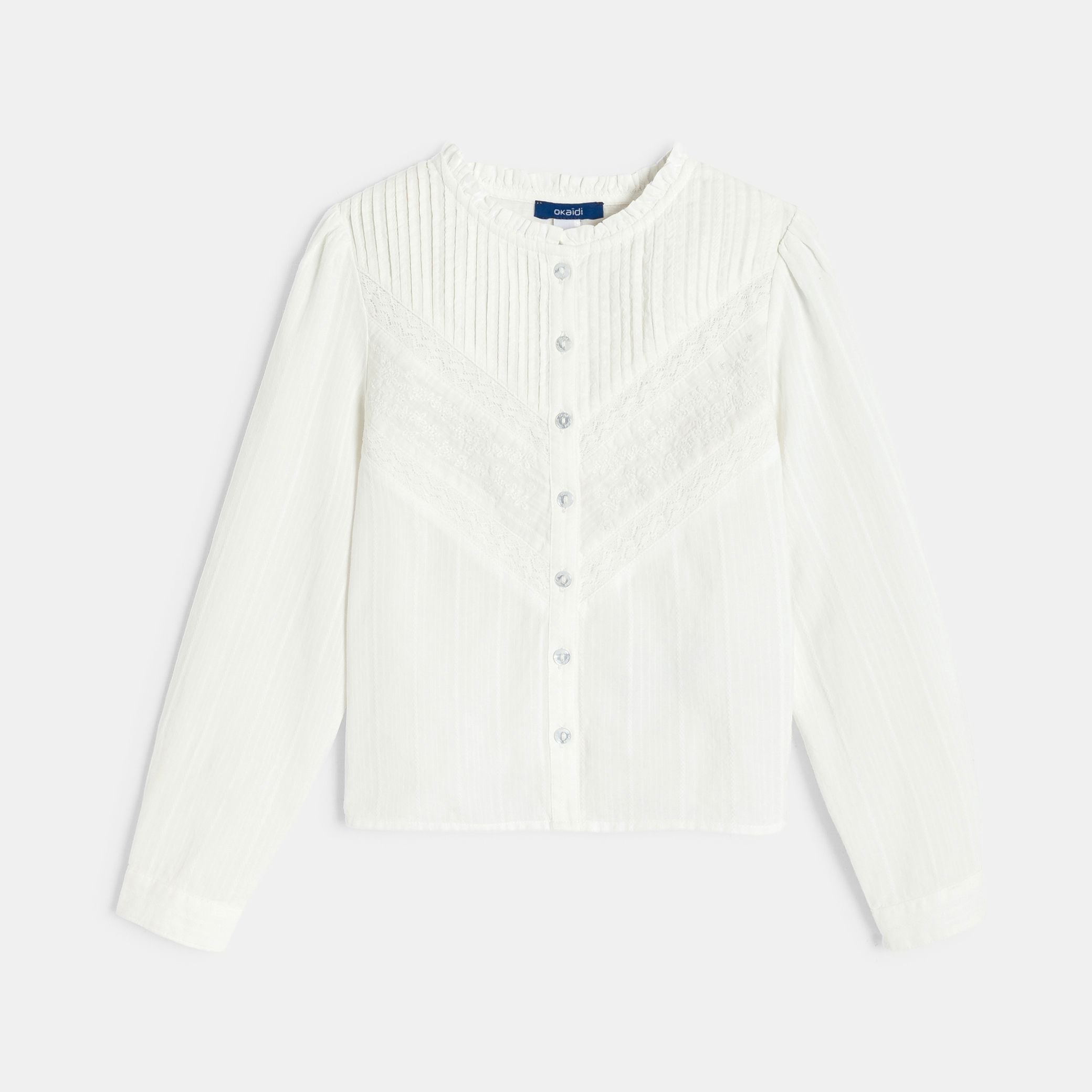 Áo blouse trắng thêu lãng mạn