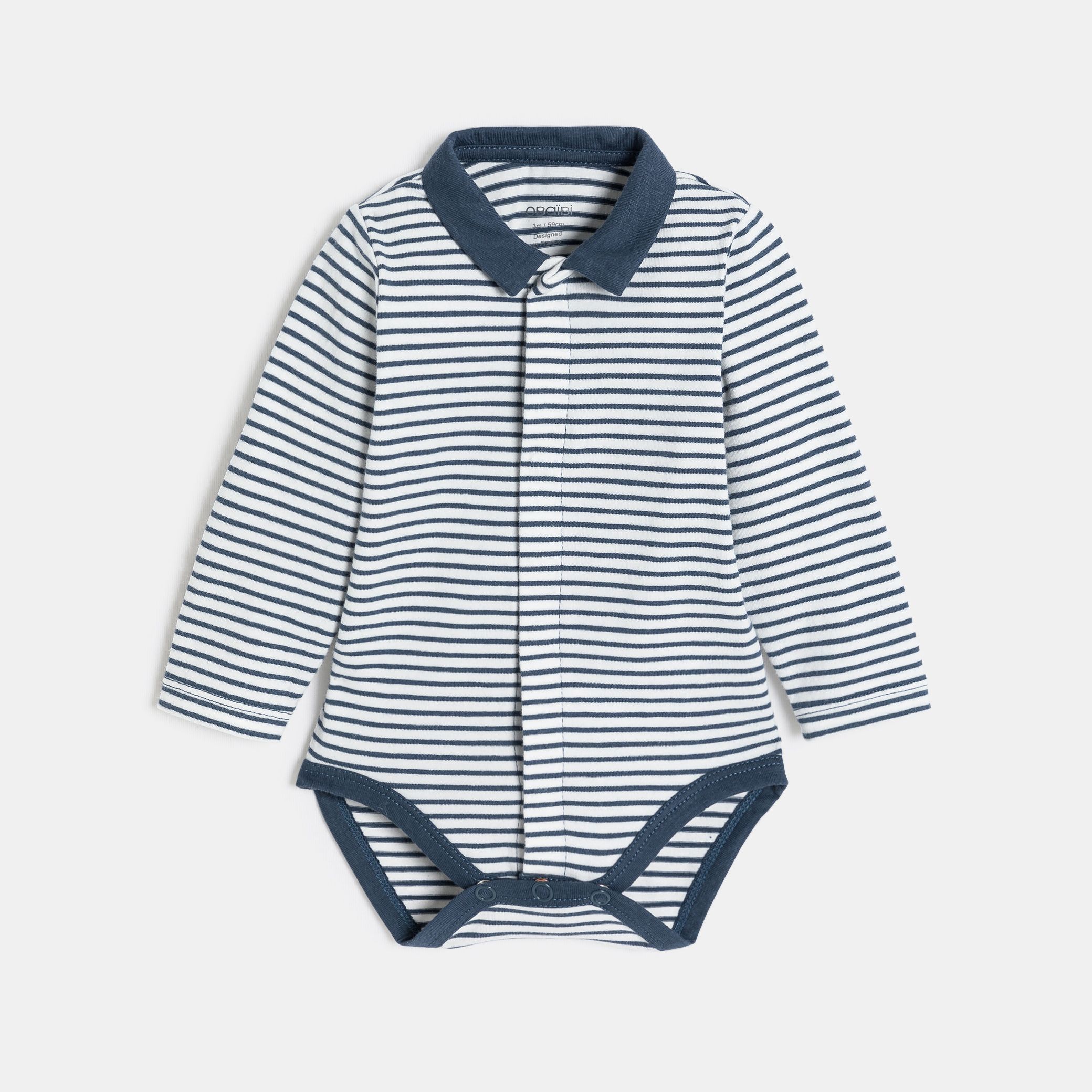 Bộ quần yếm dài nhung và bodysuit kẻ sọc cho bé trai