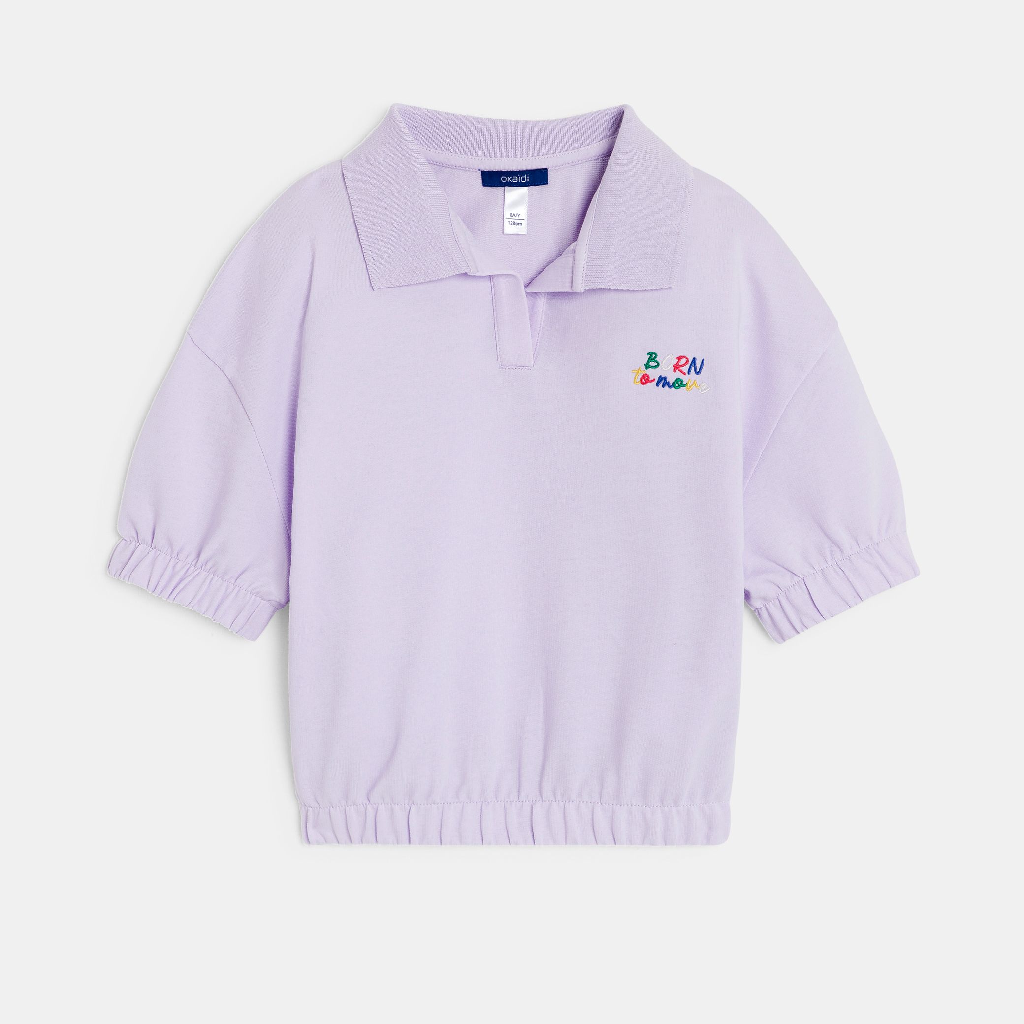 Áo polo nỉ tay lửng