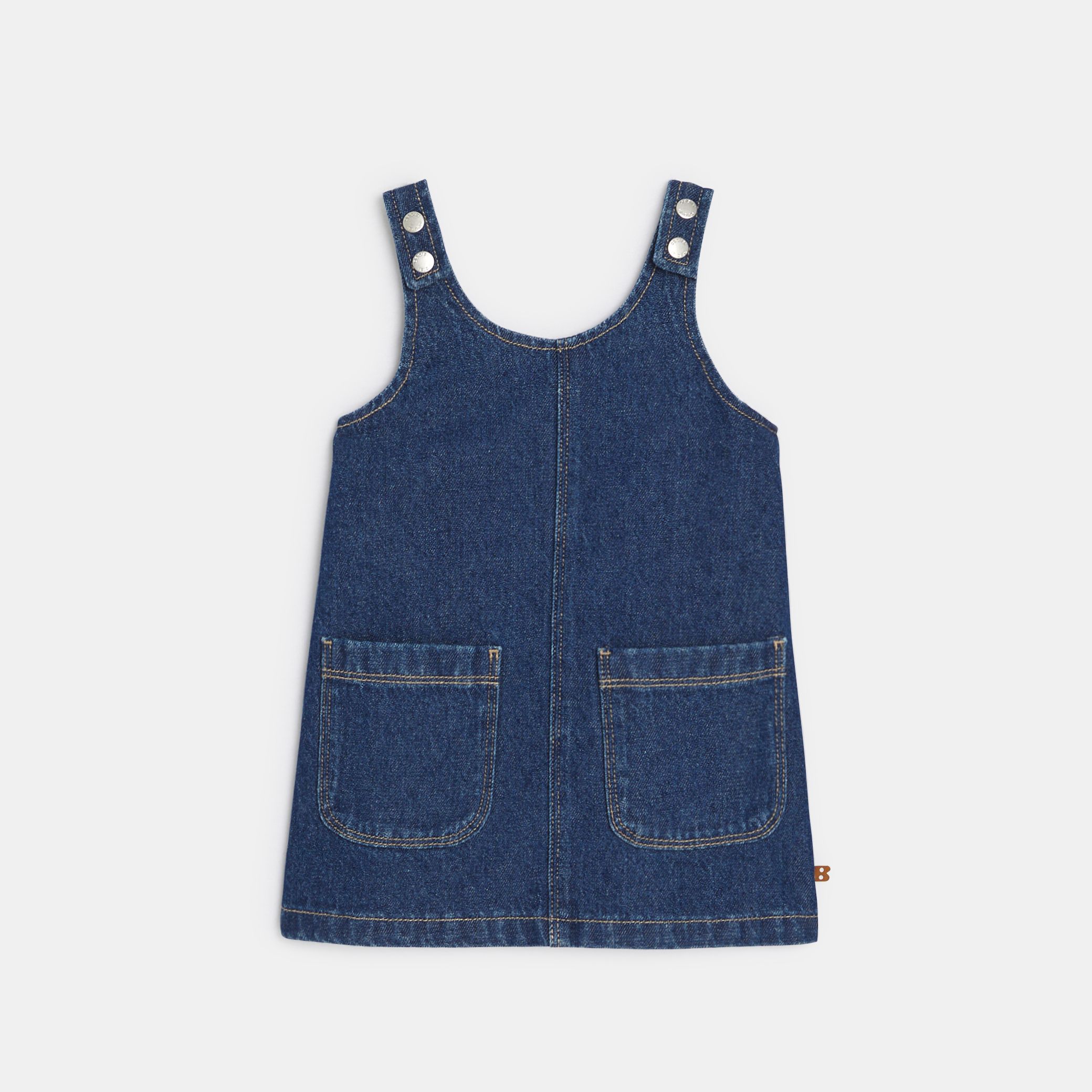 Váy yếm denim xanh cho bé gái