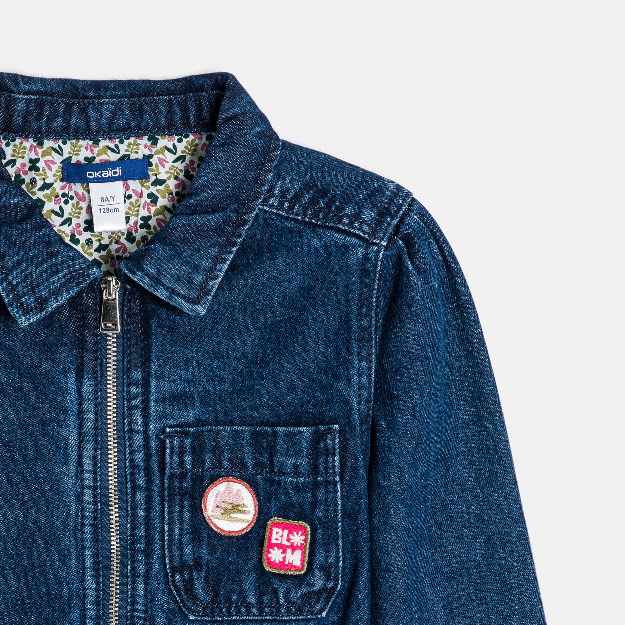 Jumpsuit dài denim cho bé gái