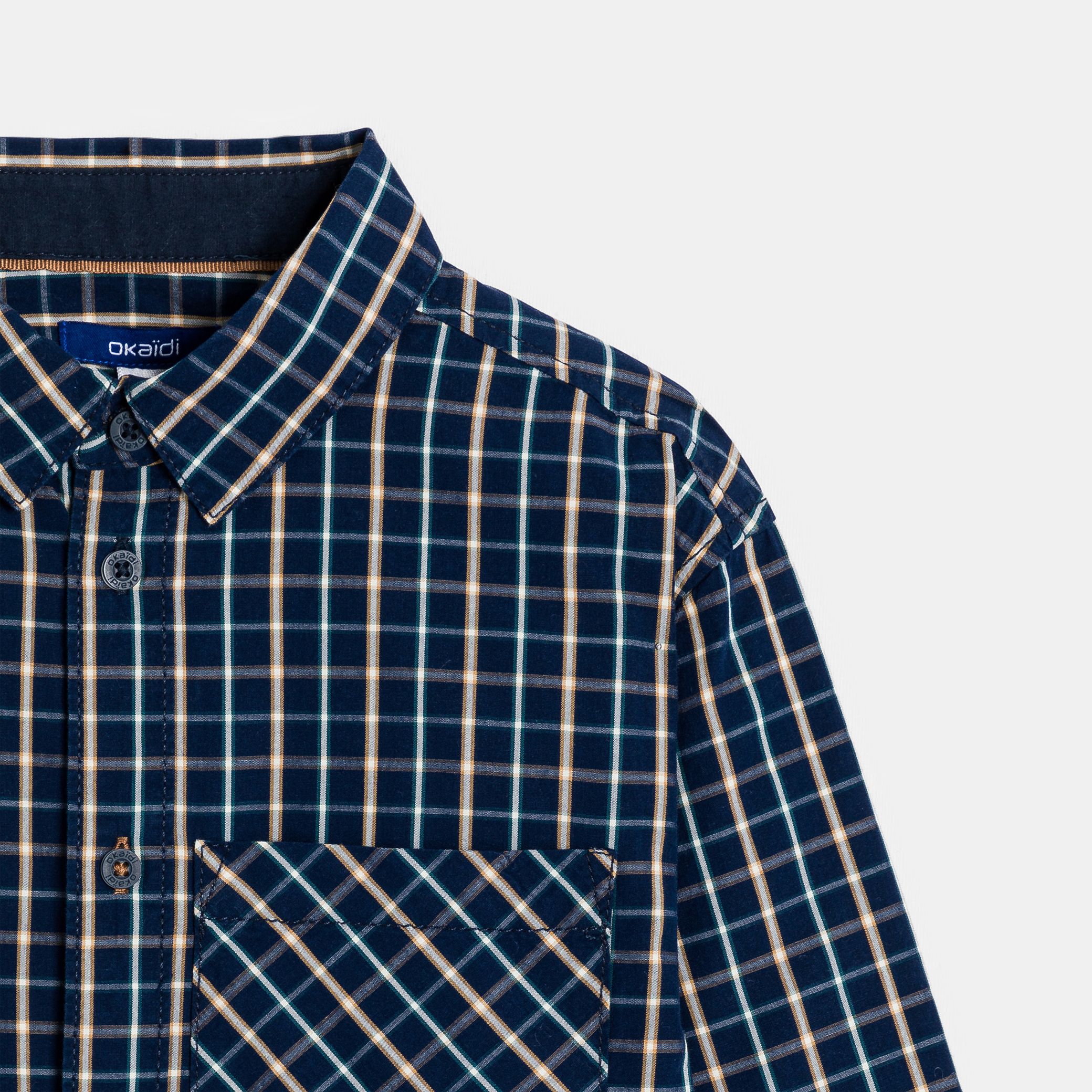 Áo sơ mi caro xanh navy