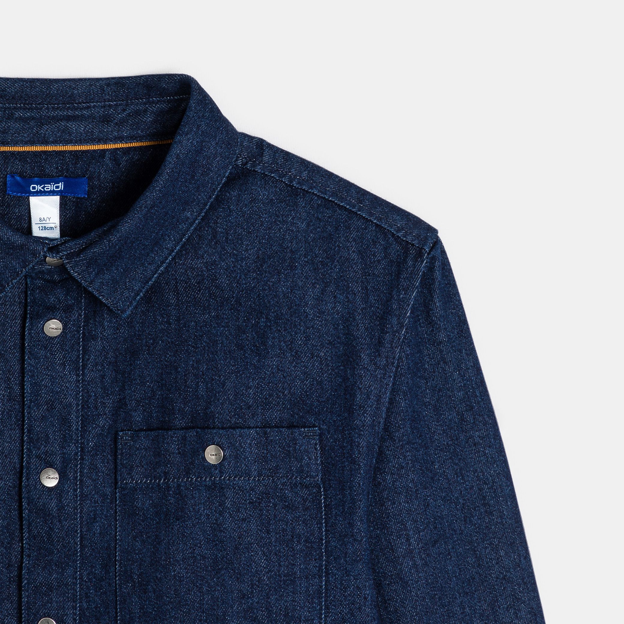 Áo sơ mi denim thô cho bé trai