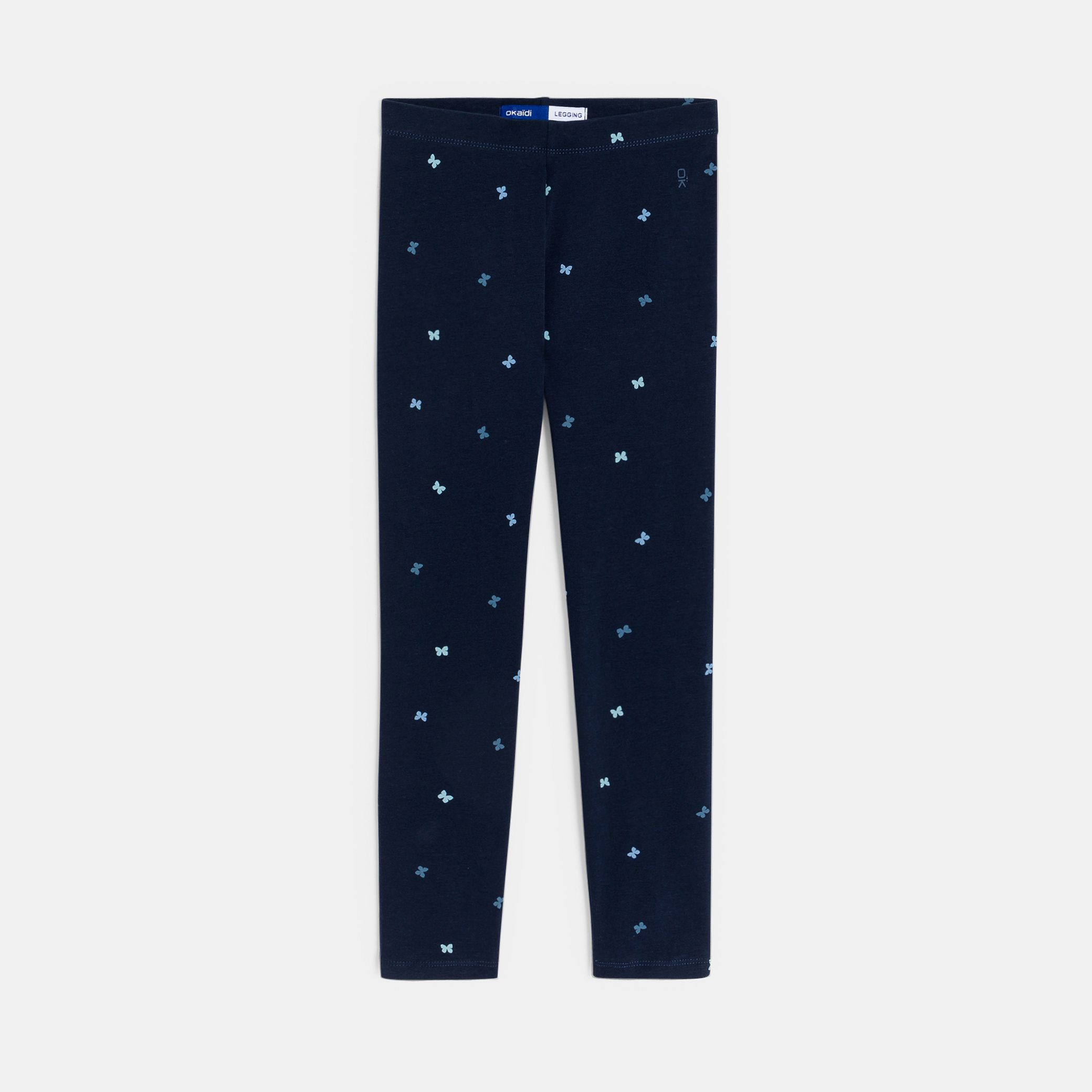 Quần legging xanh in bướm