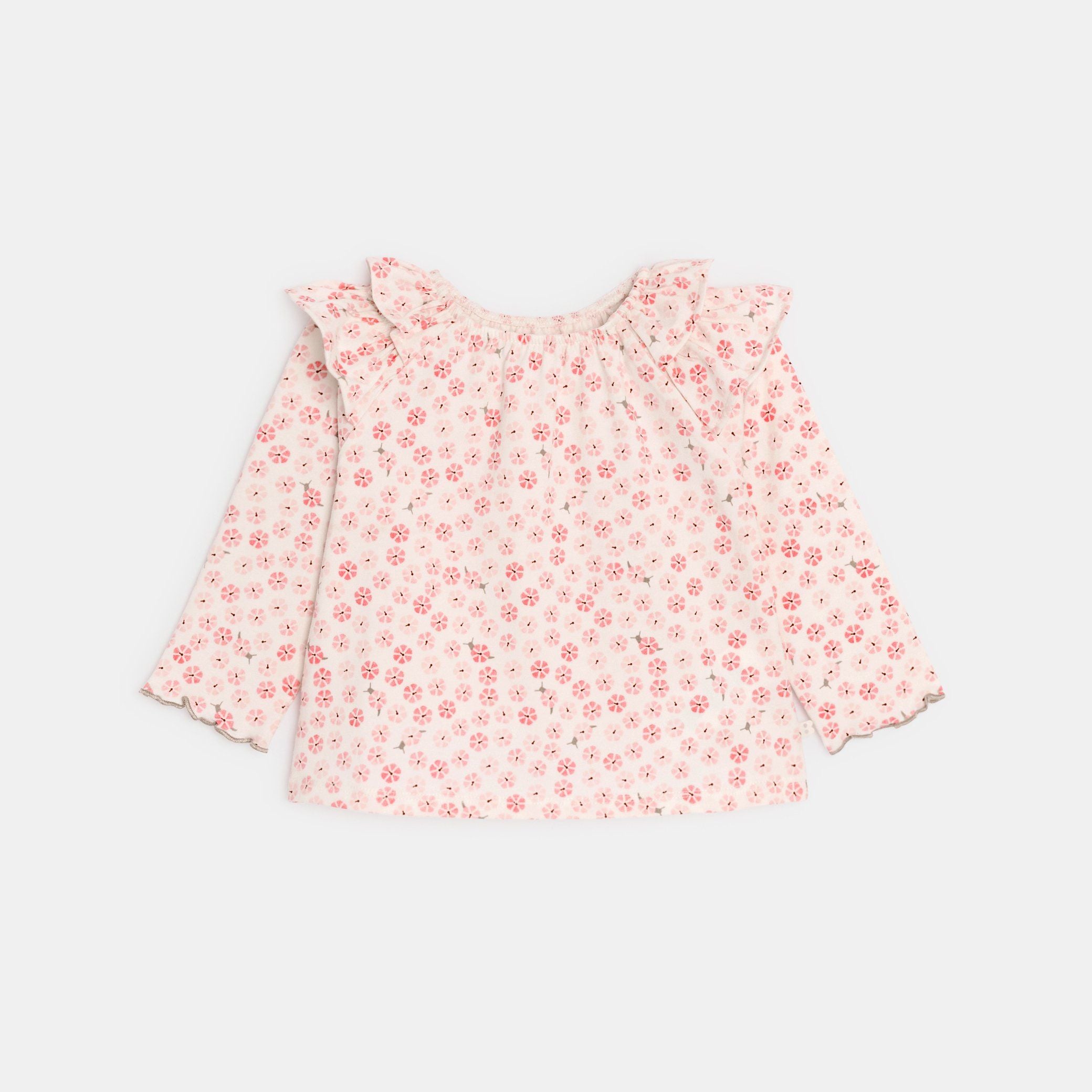 Áo blouse họa tiết hoa cho bé gái