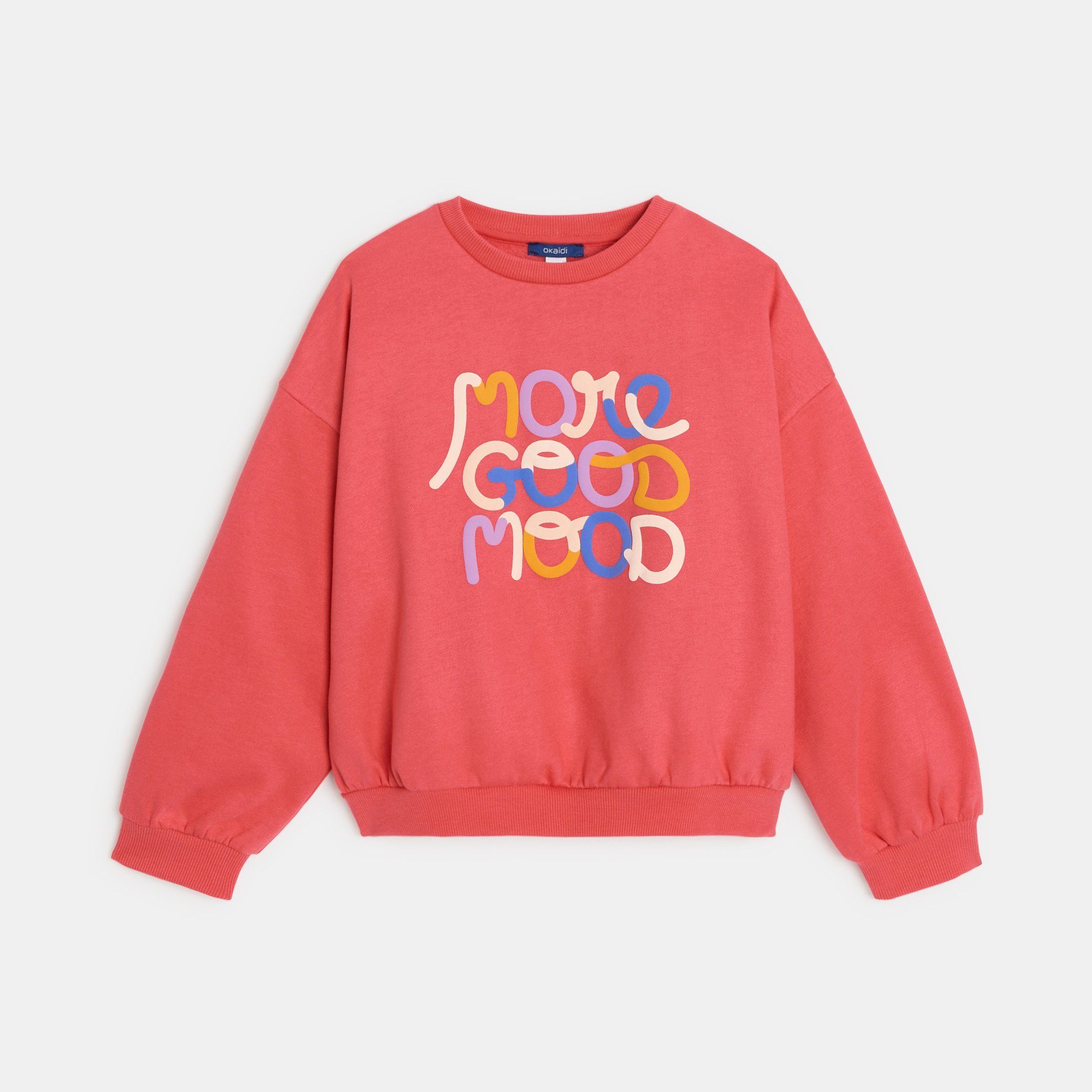 Áo sweatshirt in slogan cho bé gái