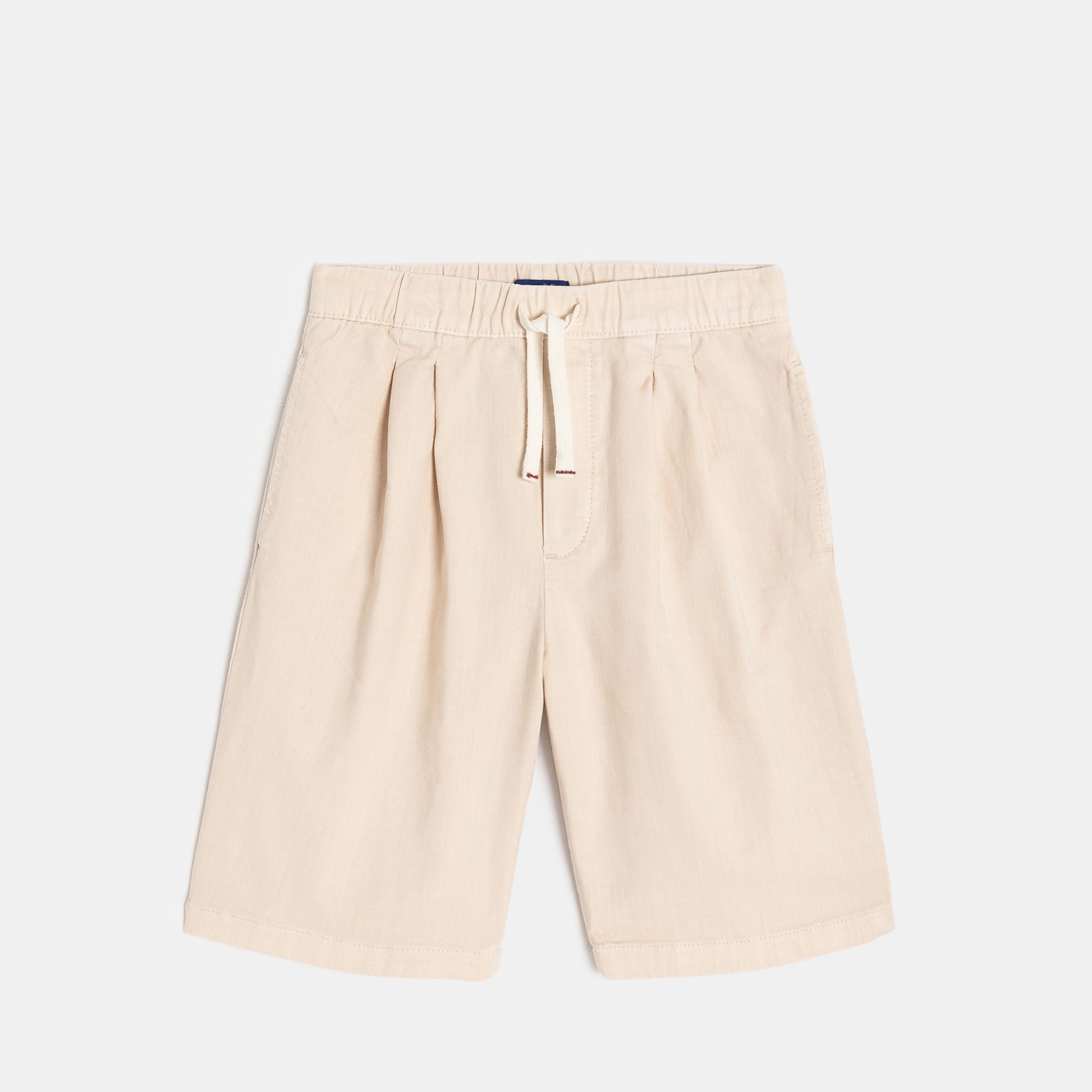 Quần bermuda cotton xếp ly cho bé trai