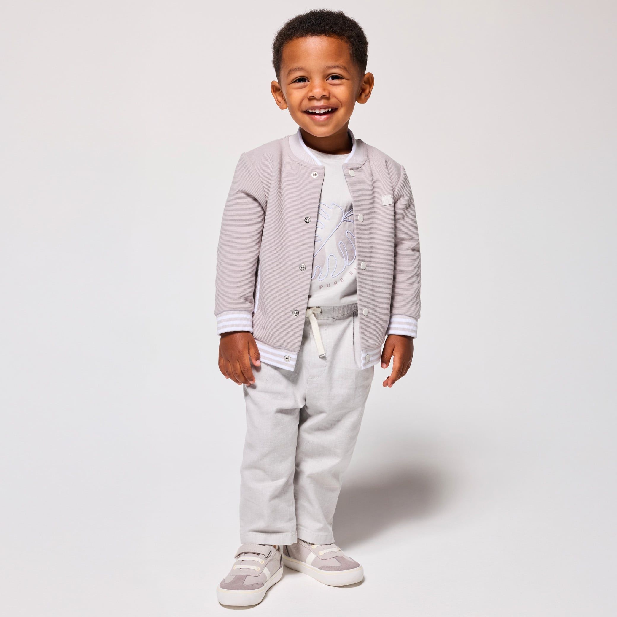 Áo khoác bóng chày vải cotton họa tiết dành cho bé trai