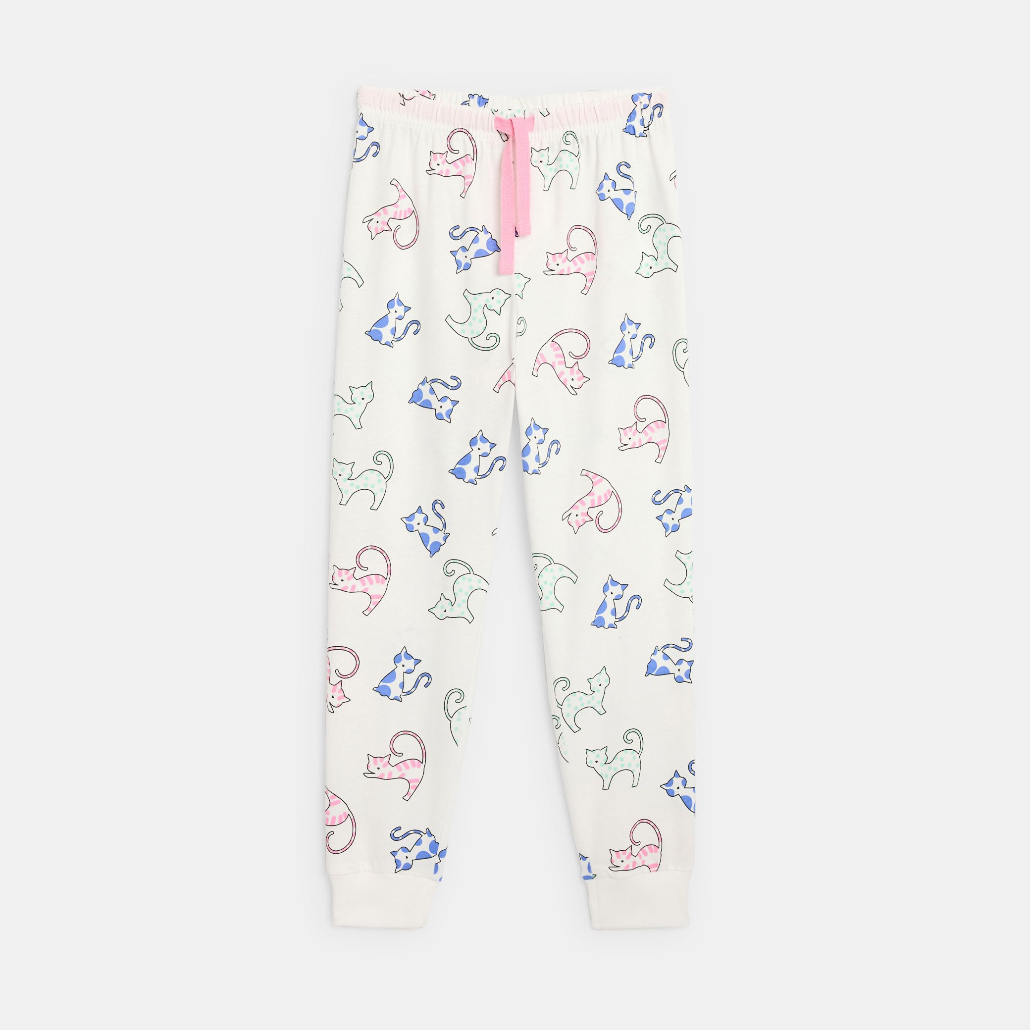 Pyjama họa tiết mèo cho bé gái