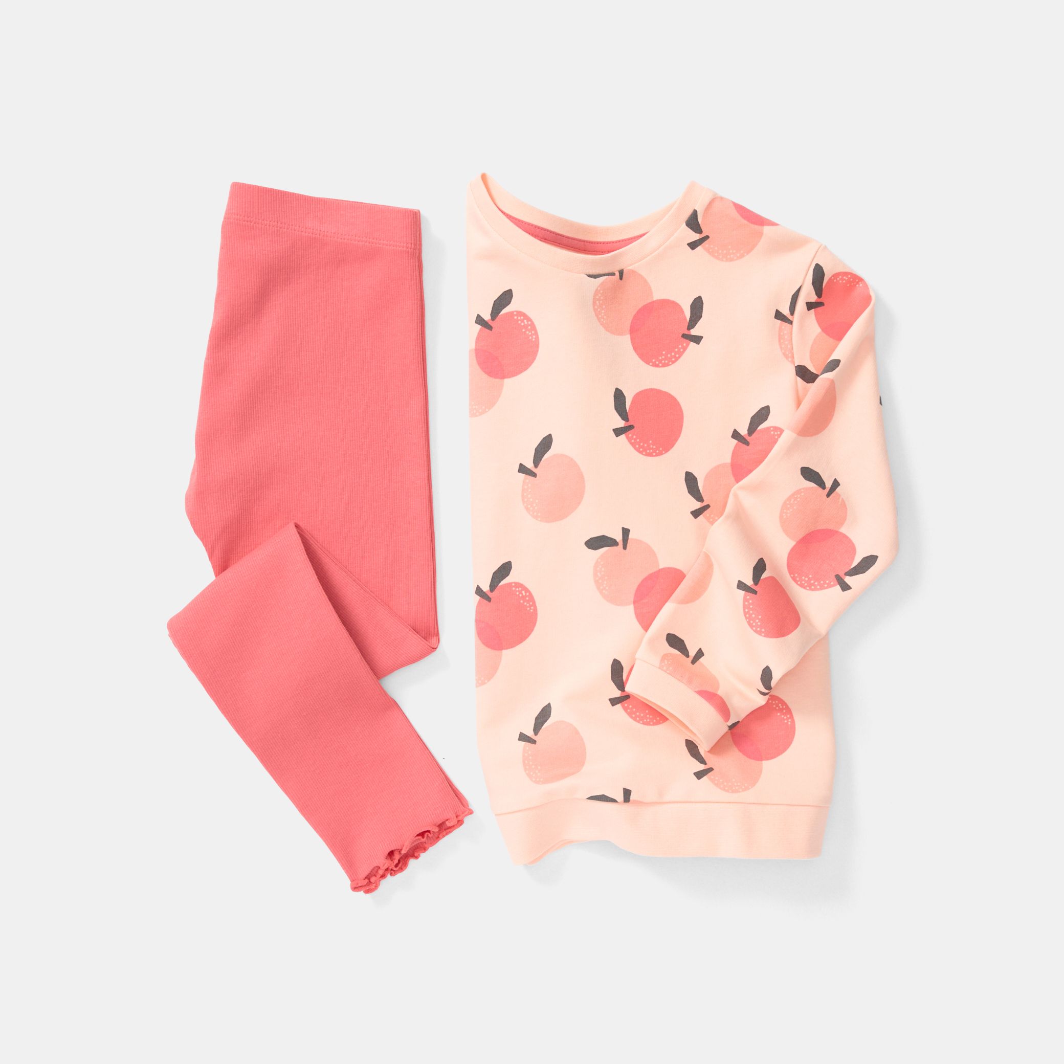 Pyjama dài họa tiết trái cây cho bé gái
