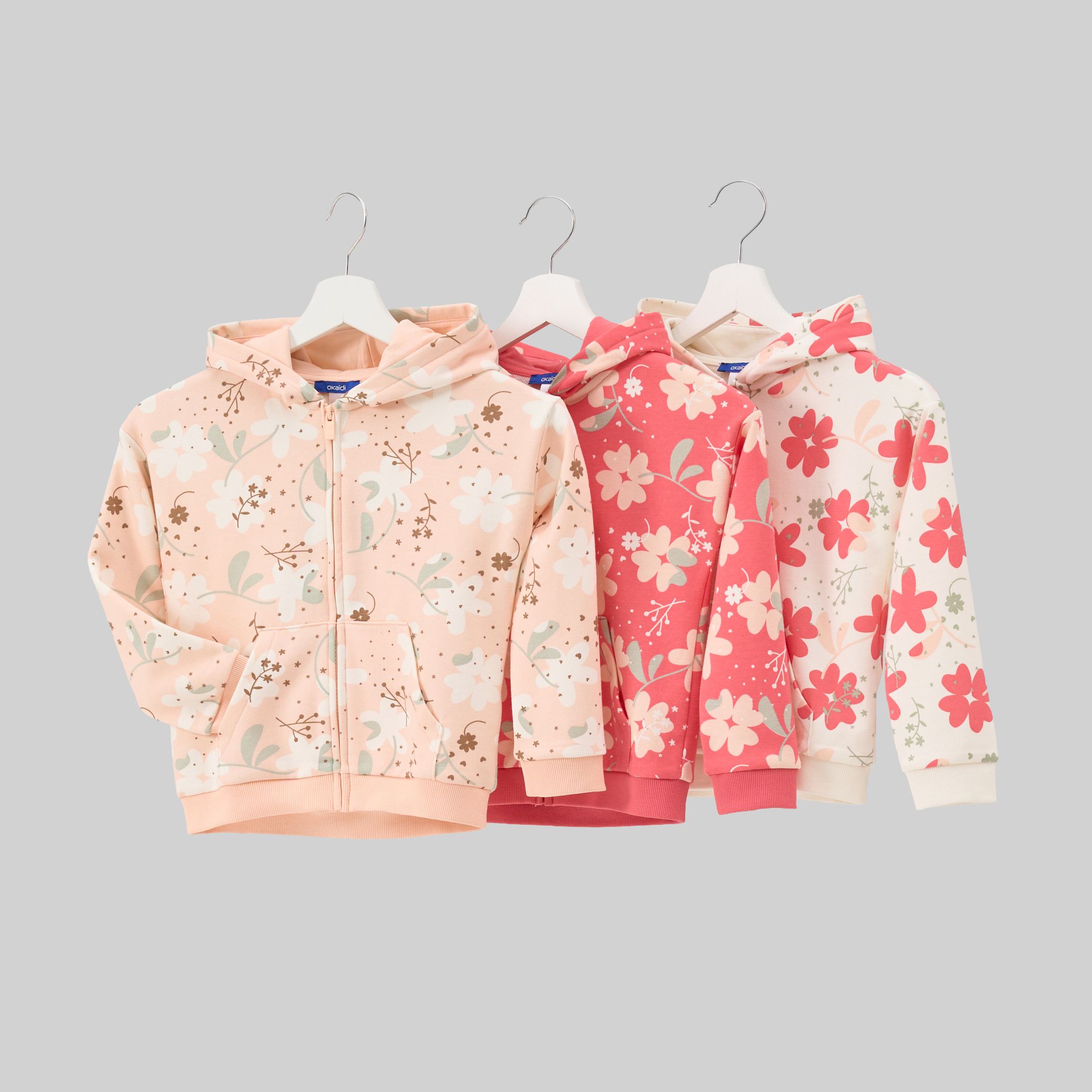 Áo hoodie zip họa tiết hoa nhiều màu